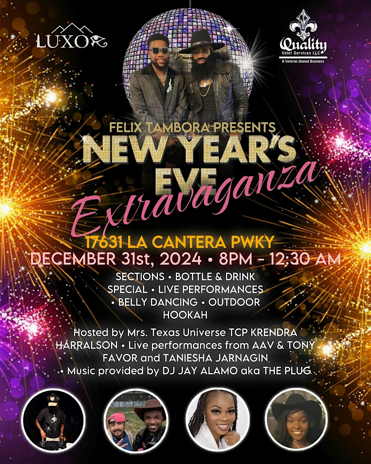 New Years Eve Extravaganza at Luxor at the Rim – San Antonio, TX