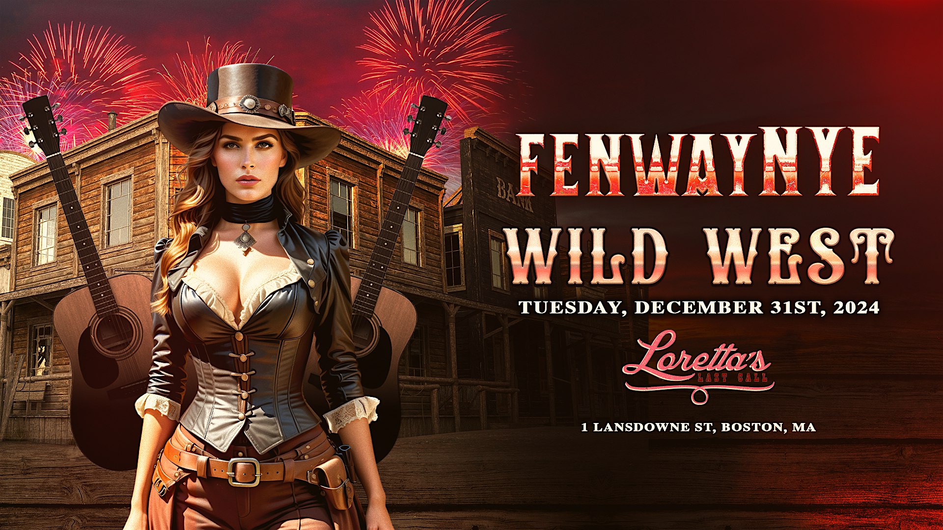 Boston New Year’s Eve 2025 @ Loretta’s Last Call – Wild West – Boston, MA