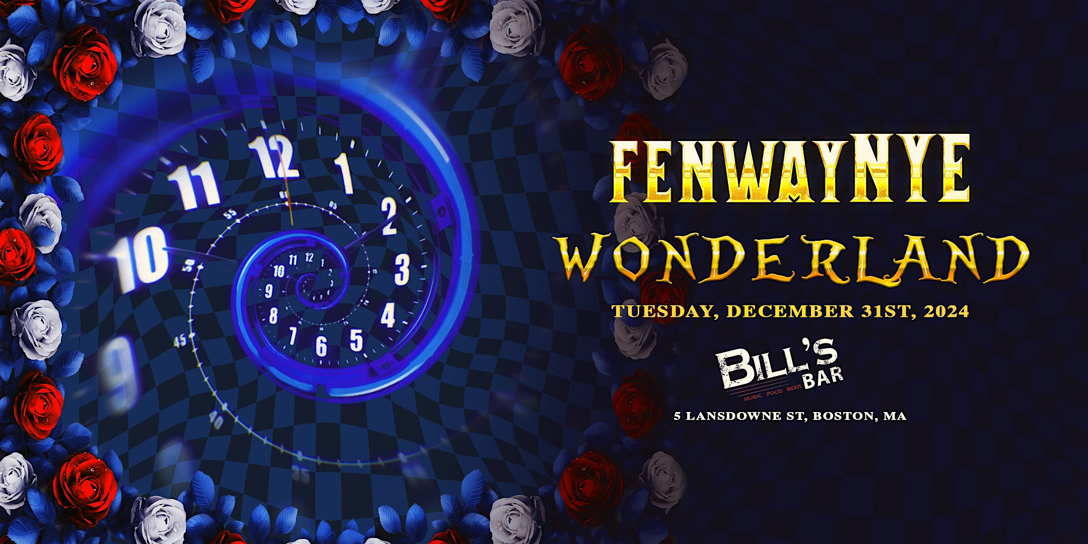 Boston New Year’s Eve 2025 @ Bill’s Bar – Wonderland – Boston, MA