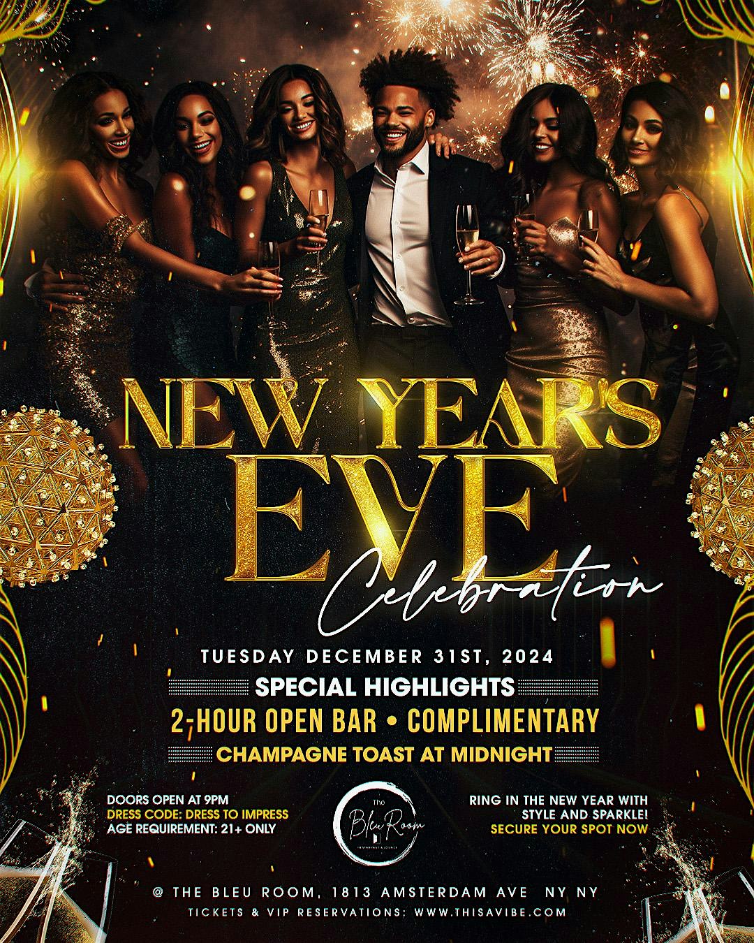 NYE Celebration at The Bleu Room – New York, NY