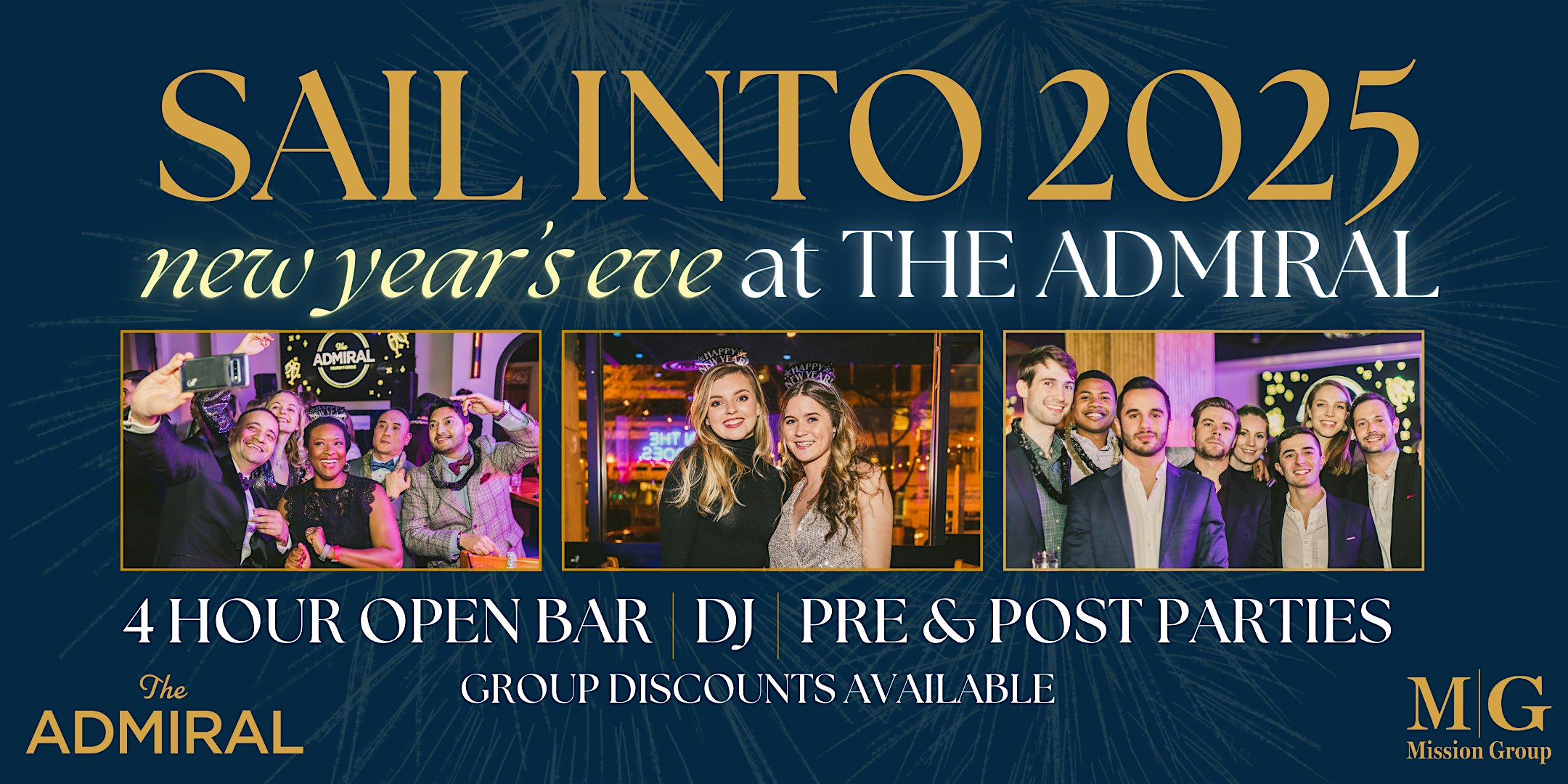 NYE 2025 Open Bar at The Admiral – Washington, DC