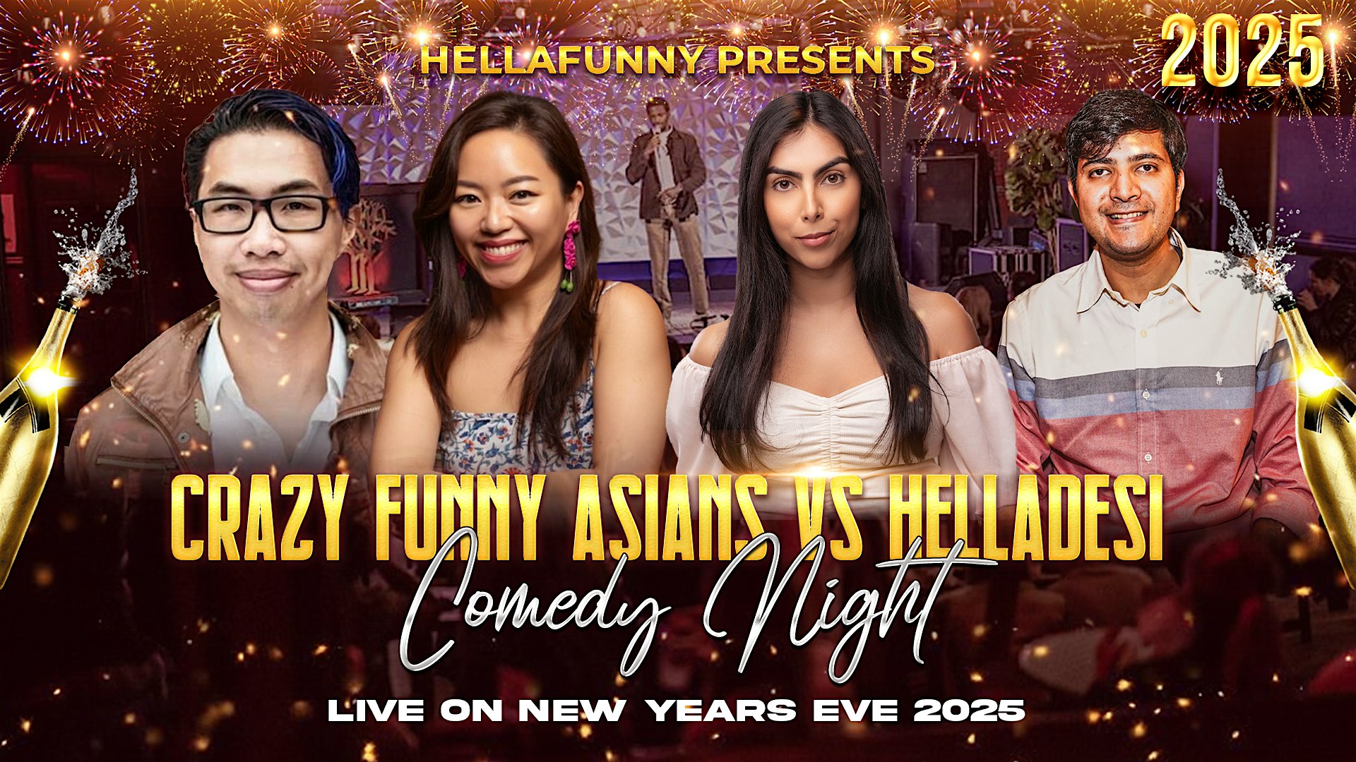 Crazy Funny Asians Vs. HellaDesi Comedy Night on New Years Eve 2025 – Oakland, CA