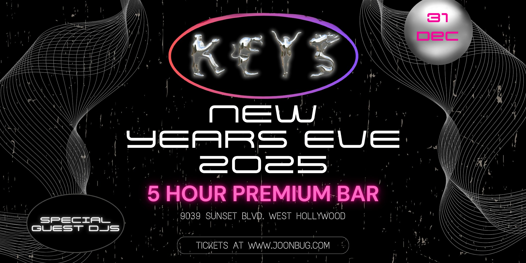 Keys Nightclub NYE ’25 | NEW YEAR’S EVE PARTY – West Hollywood, CA