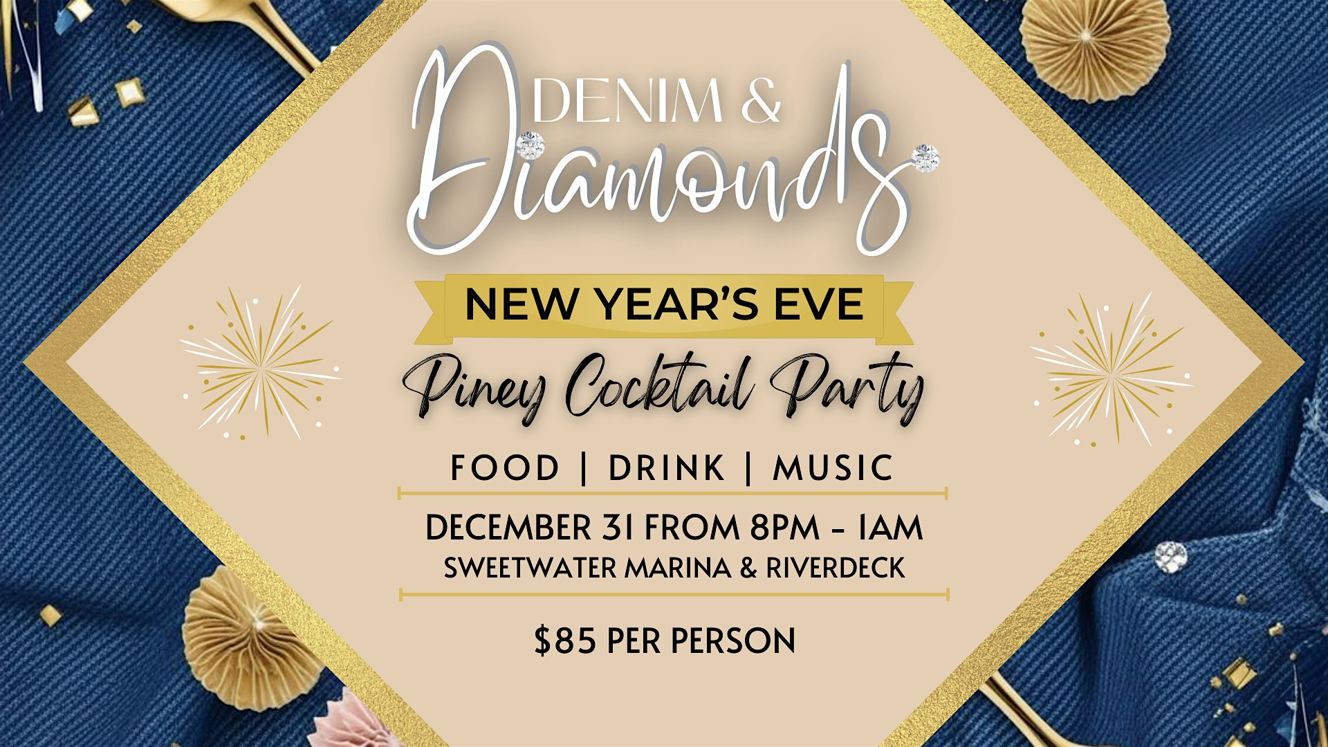 Denim & Diamonds NYE Cocktail Party – Hammonton, NJ