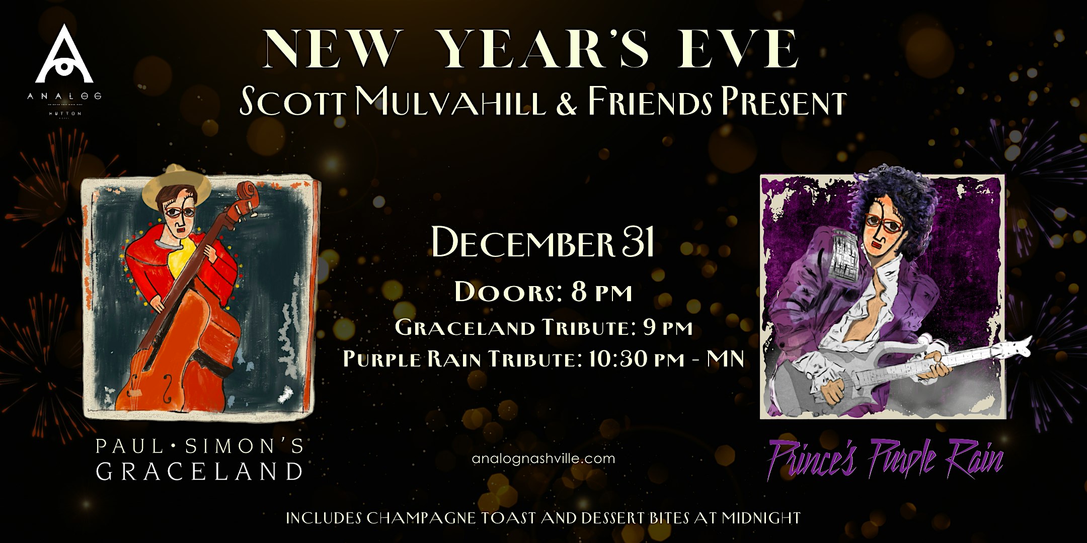 Scott Mulvahill and Friends: Graceland and Purple Rain for New Years Eve! – Nashville, TN