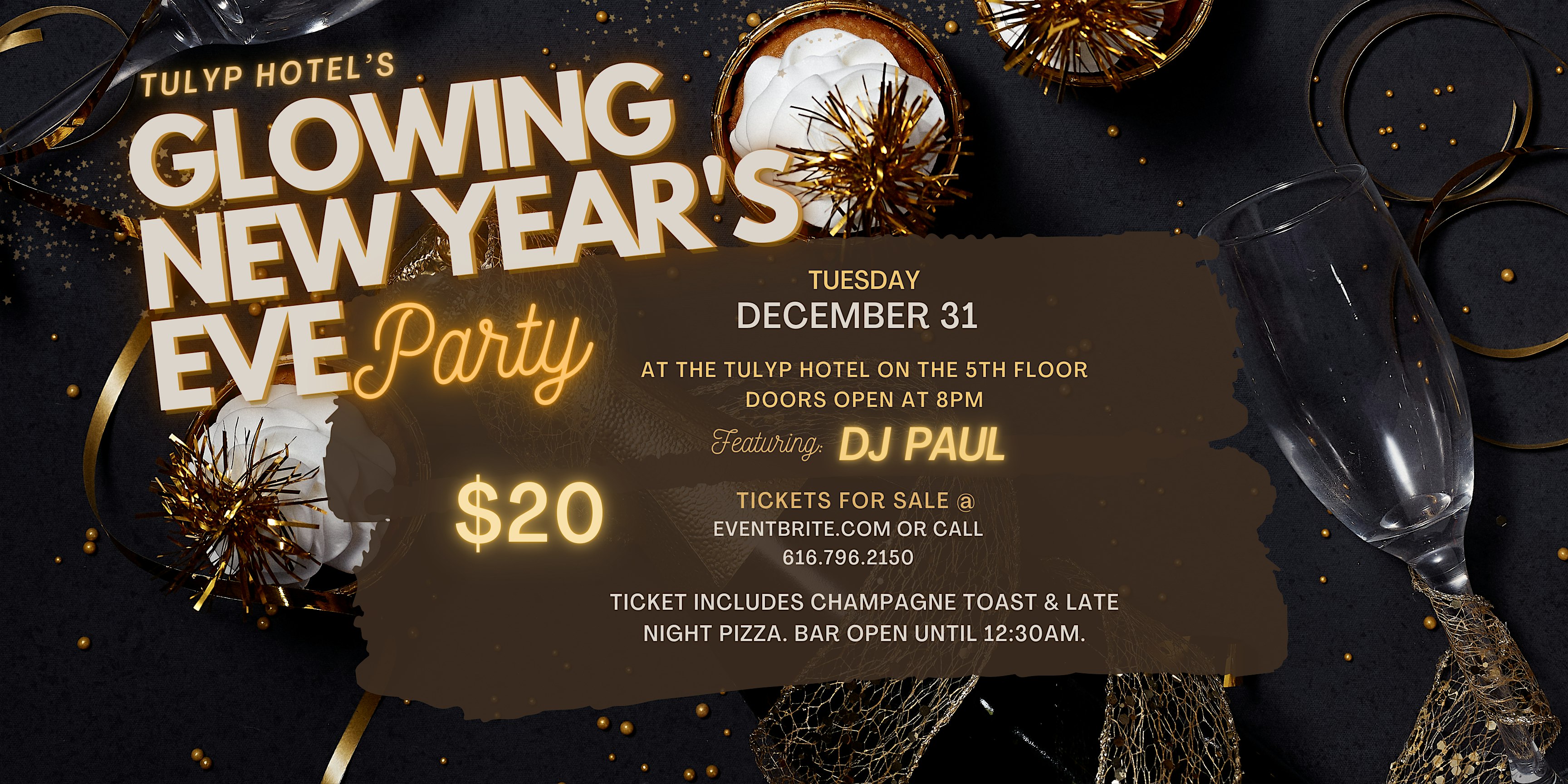 Tulyp Hotel’s Glowing New Years Eve Party – Holland, MI