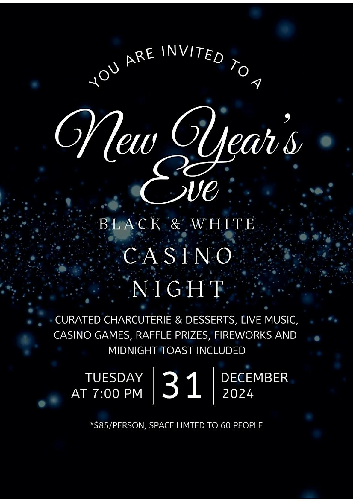 NYE Black & White Casino Night – Blairsville, GA