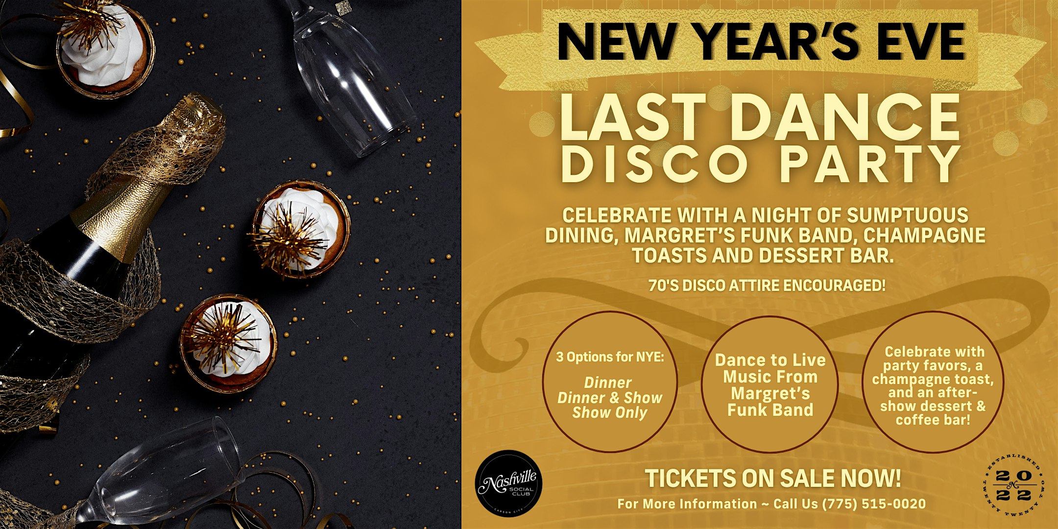 New Years Eve “Last Dance” Disco Party – Carson City, NV