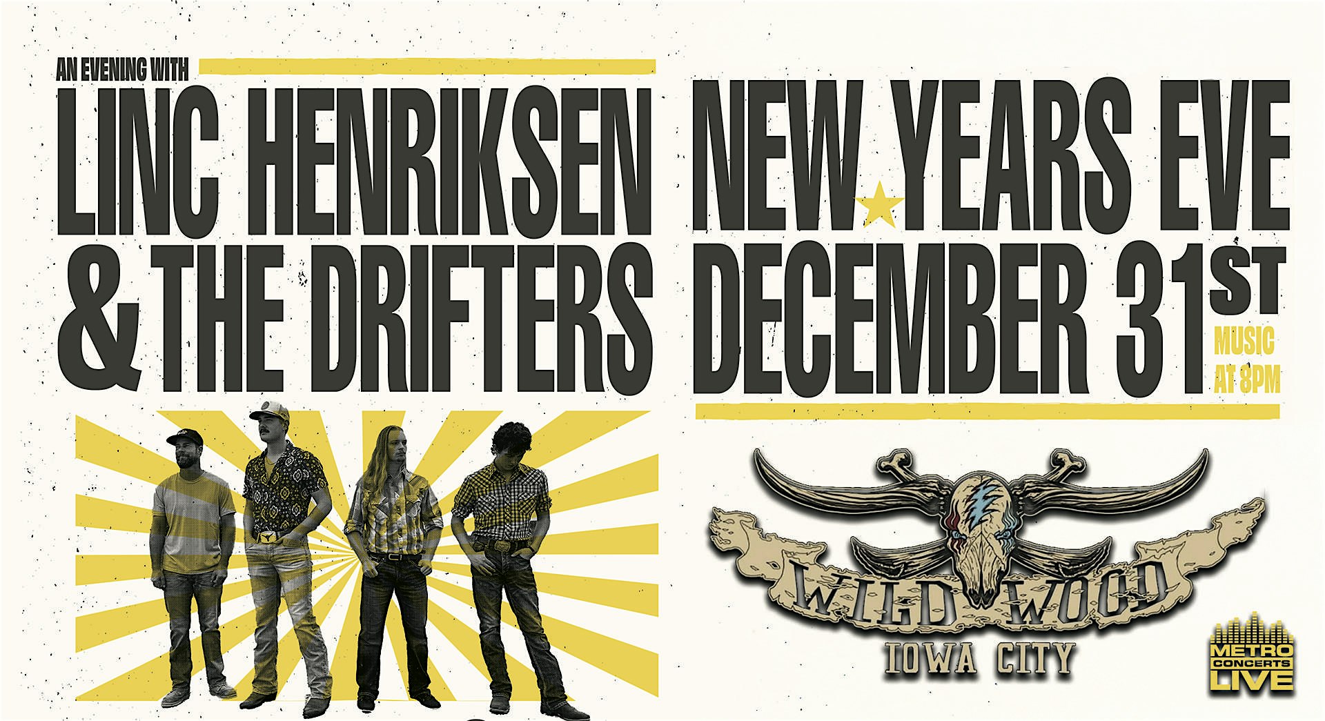 Linc Henriksen & The Drifters New Years Eve Show – Iowa City, IA