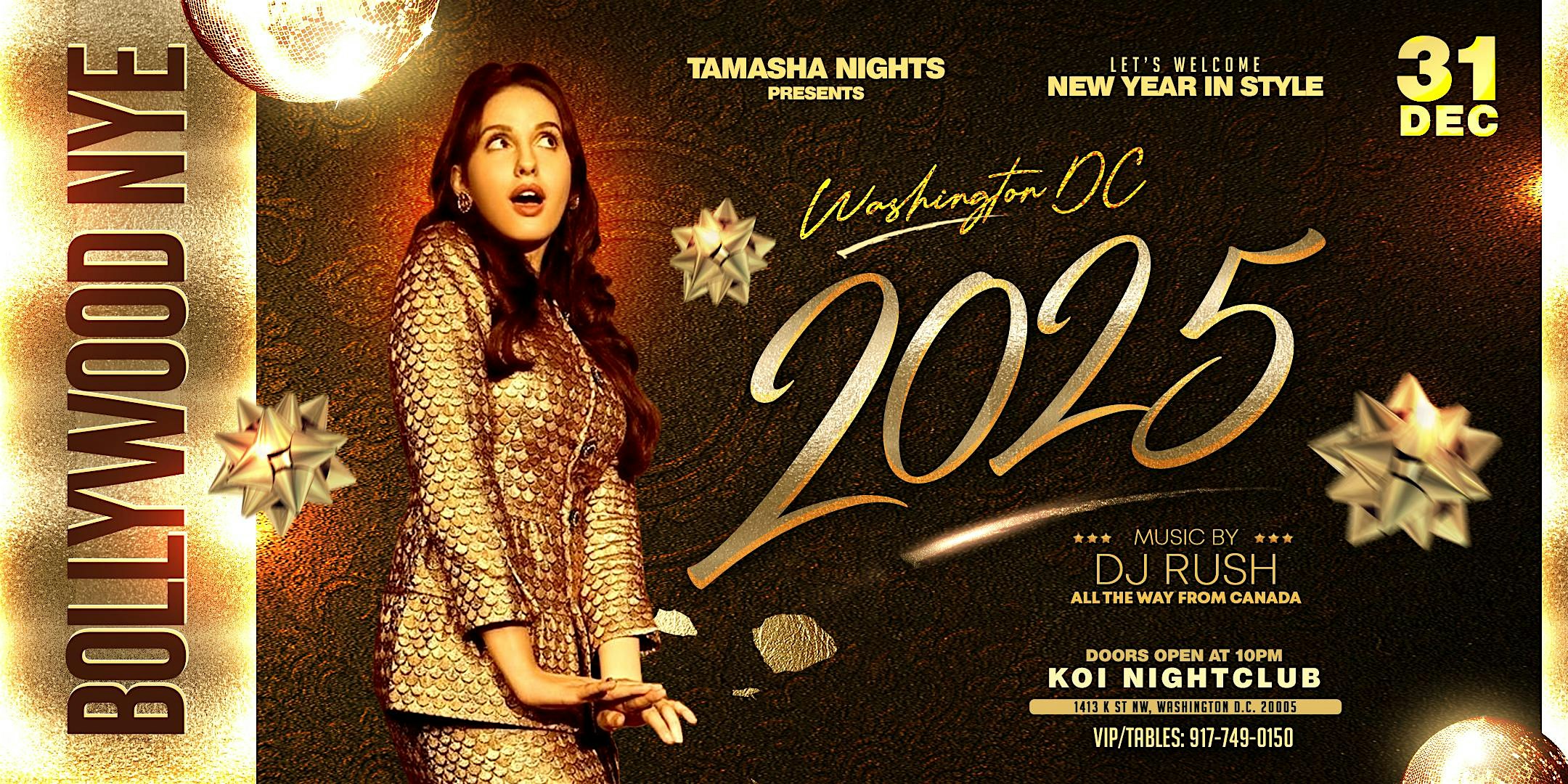 D.C. BOLLYWOOD NYE 2025 @KOI NIGHTCLUB – Washington, DC