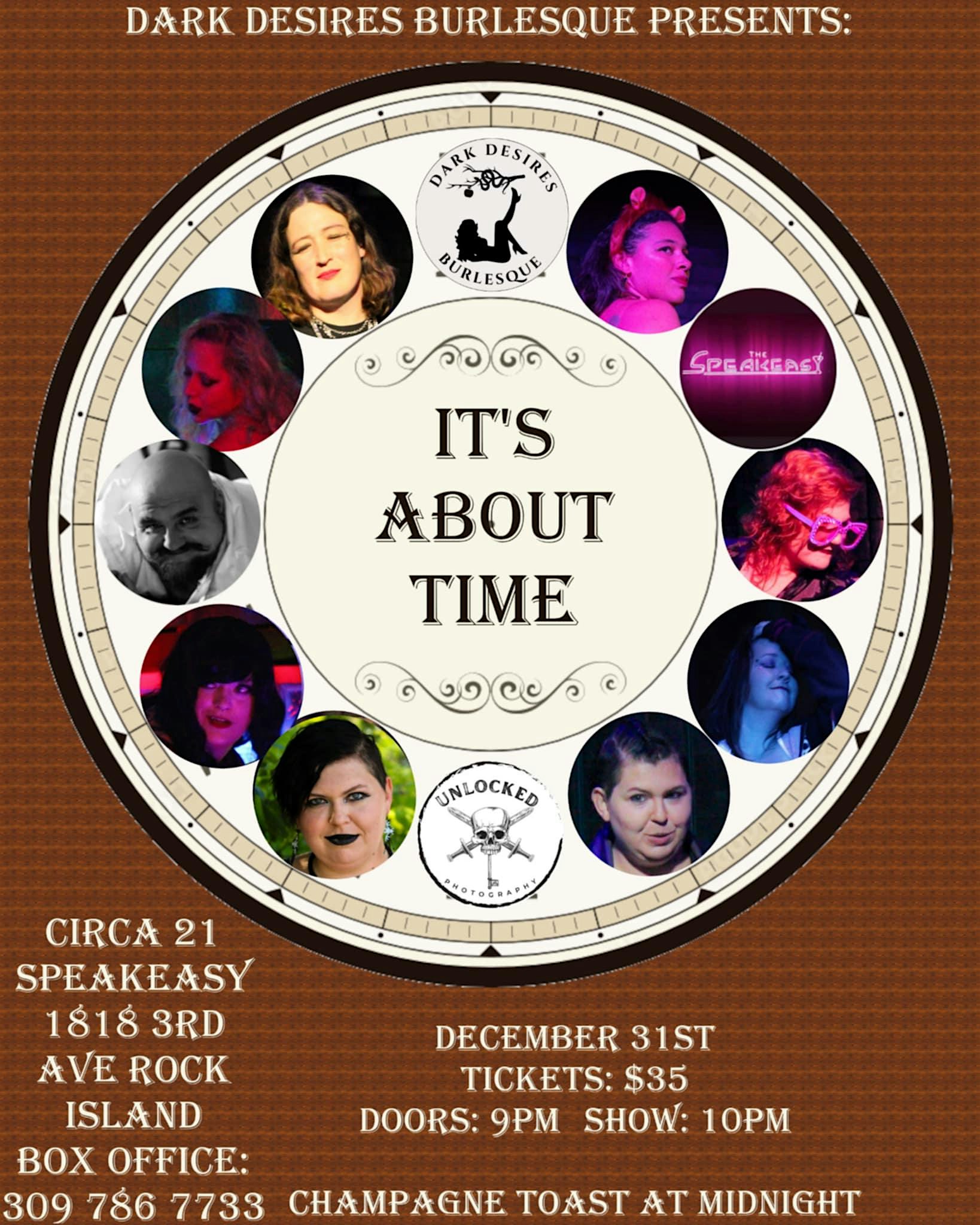 Dark Desire Burlesque Presents…IT’S ABOUT TIME – Rock Island, IL