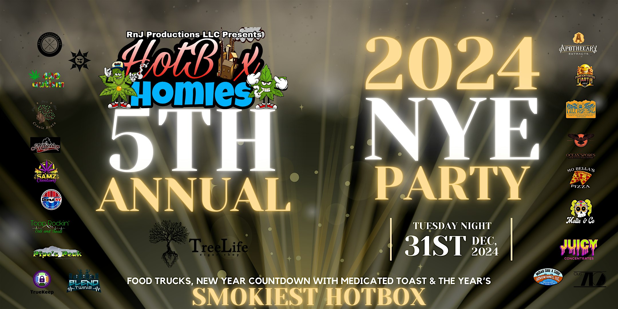 The HotBox Homies 5th Annual NYE Party 2024 – Colorado Springs, CO