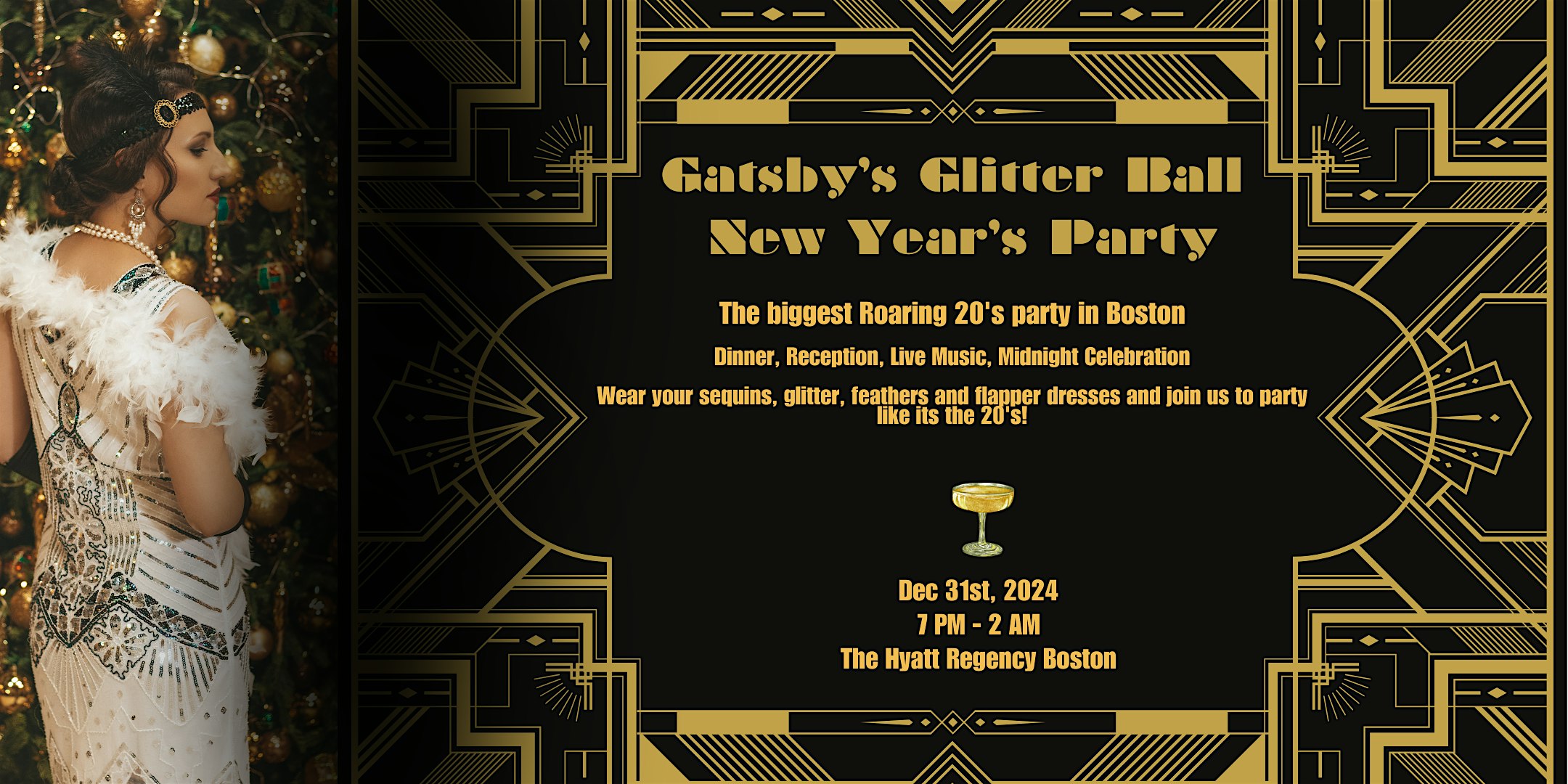 Gatsby’s Glitter Ball New Year’s Eve 2025 – Boston, MA