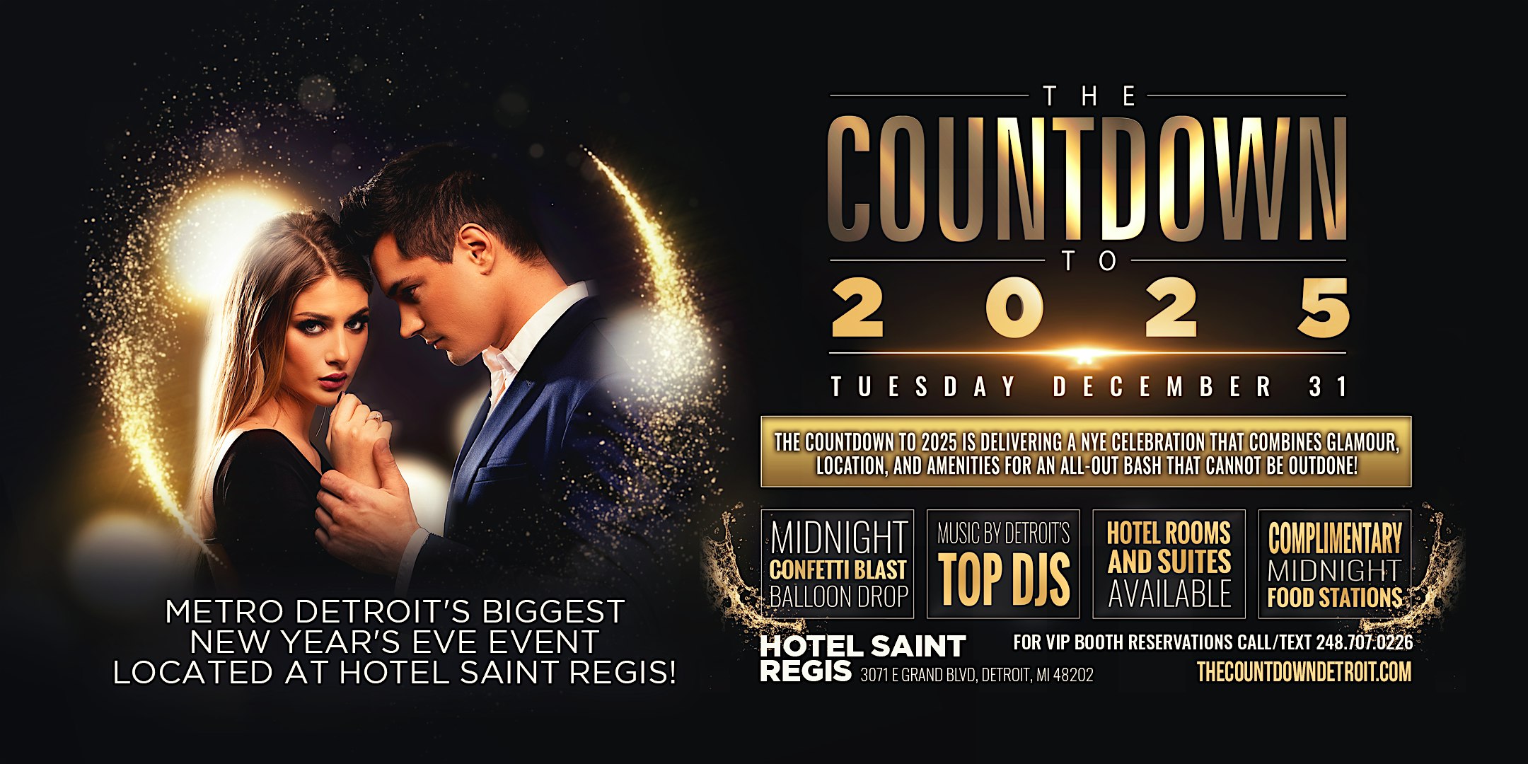 Skyline Salsa presents: NYE: The Countdown to 2025 Hotel St. Regis! – Detroit, MI