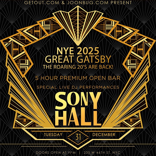 Sony Hall New Years Eve 2025 – New York, NY