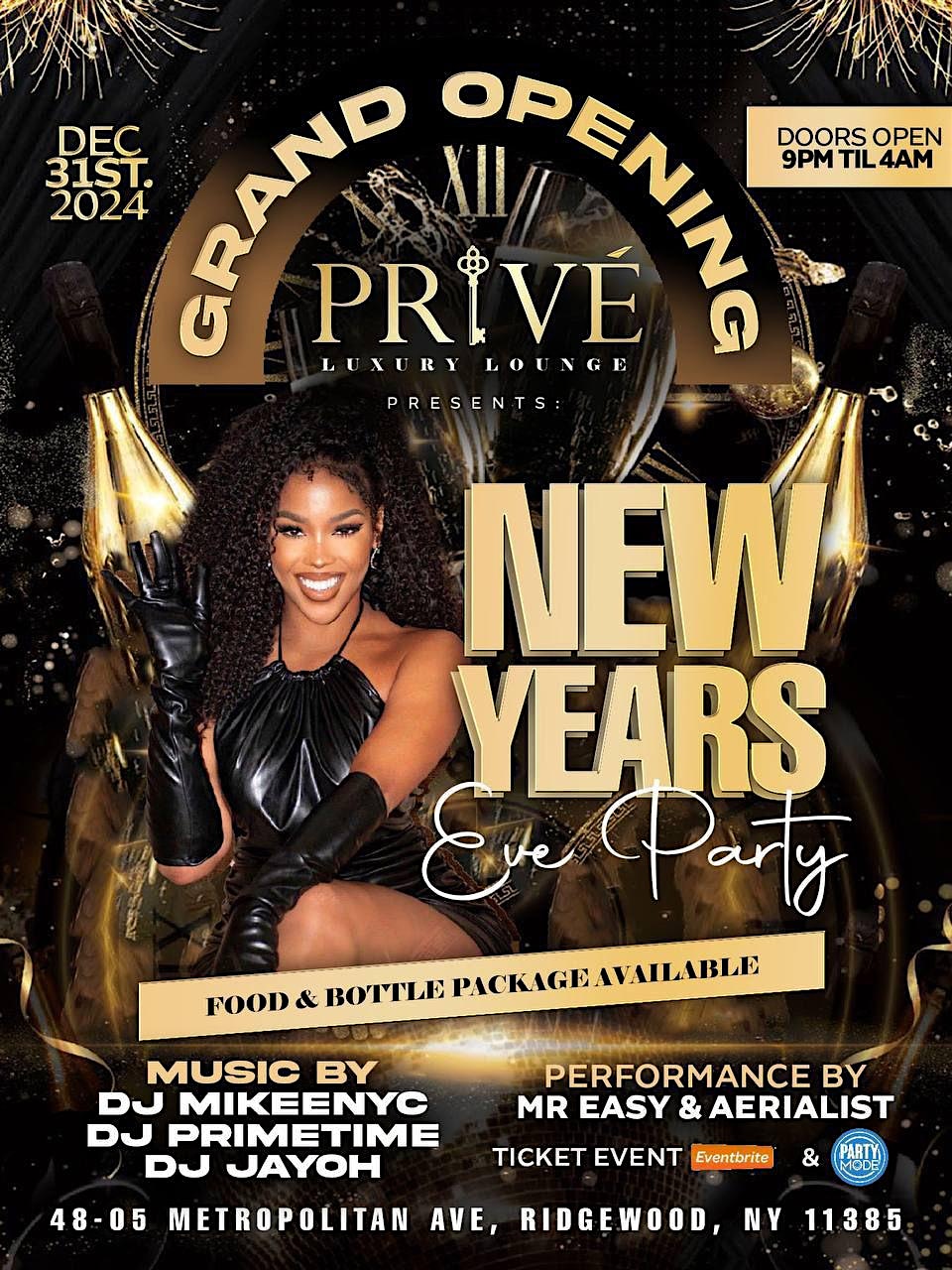 Grand Opening Privè Lounge New Years Eve Party – Queens, NY