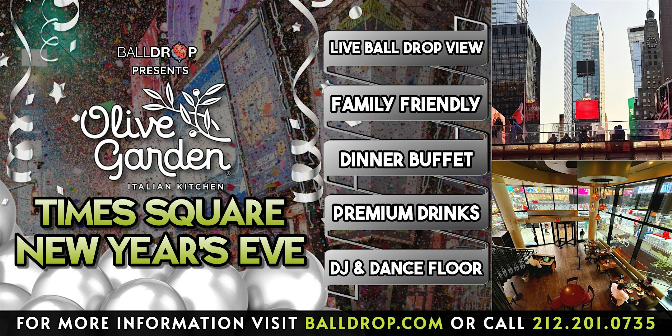 Olive Garden Times Square NYC New Year’s Eve party – New York, NY