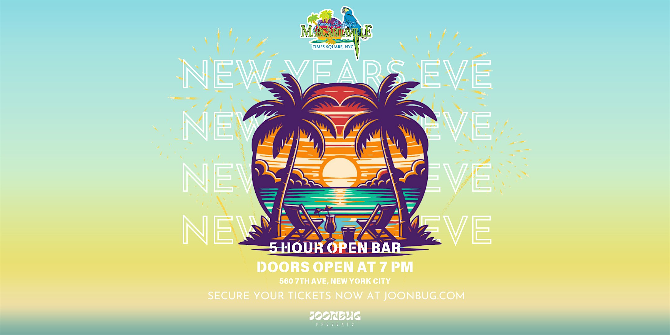 New Years Eve 2025 Celebration at Margaritaville Times Square – New York, NY