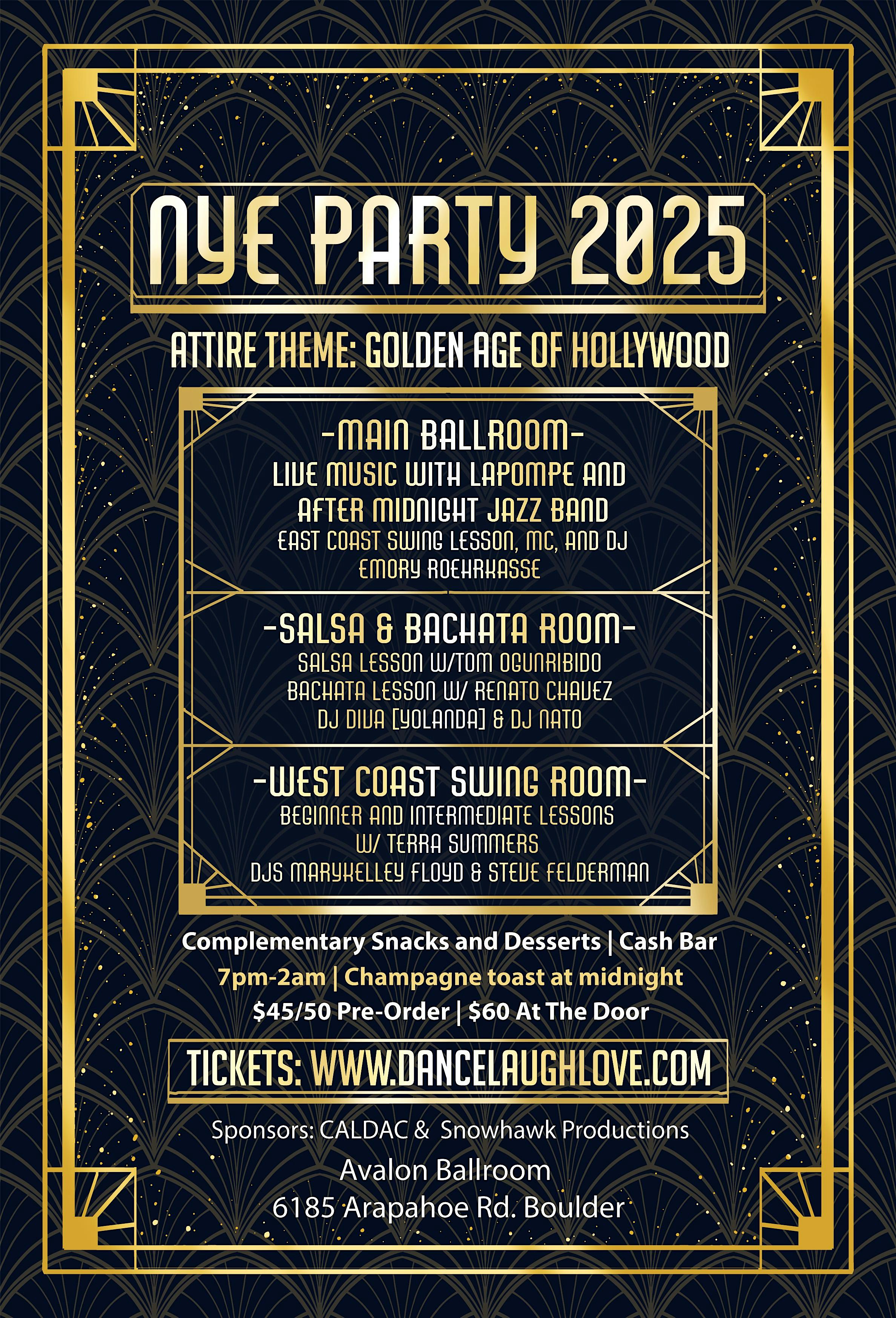 NEW YEARS EVE PARTY! The Premier Social Dance Event of the Year! – Boulder, CO