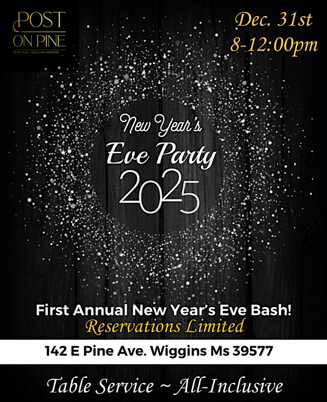 New Year’s Eve All-Inclusive Party – Wiggins, MS