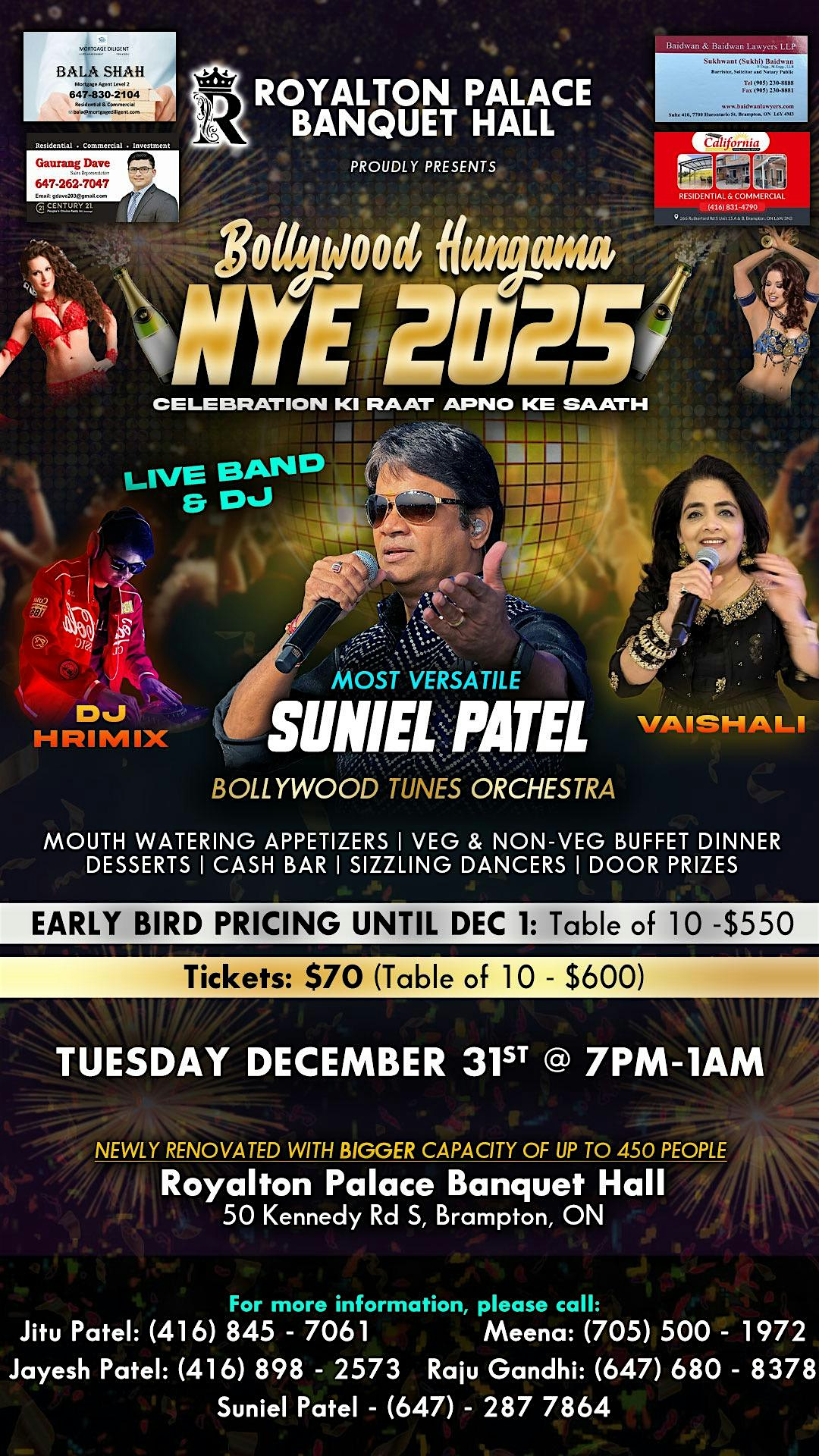 Bollywood Hungama NYE 2025 – Brampton, Canada