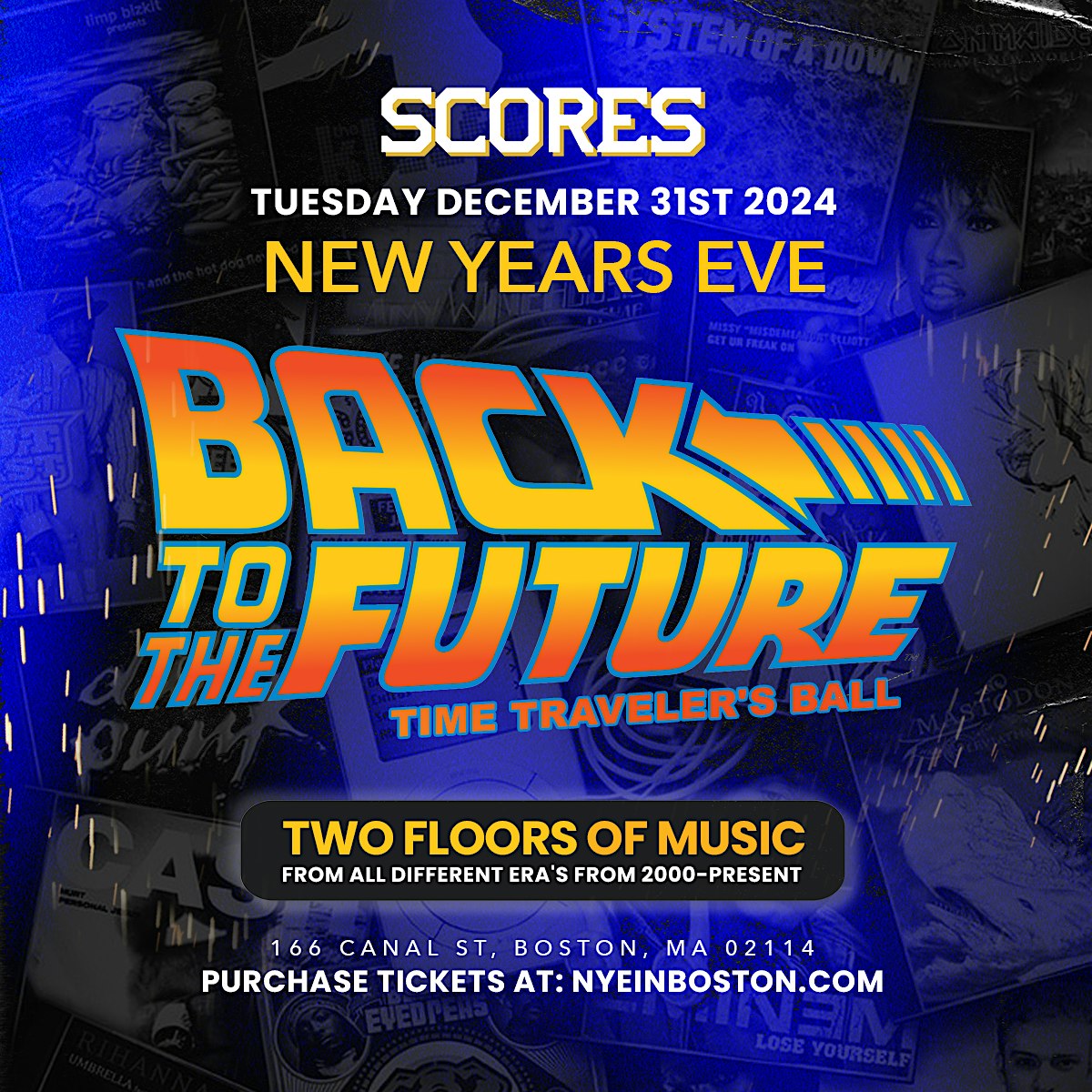 New Year’s Eve at Scores – BACK TO THE FUTURE – Boston, MA