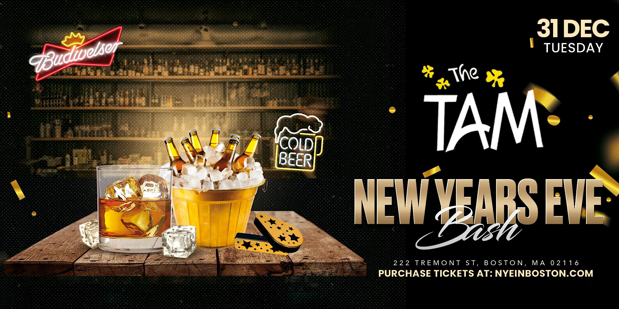 New Year’s Eve at The Tam – Boston, MA