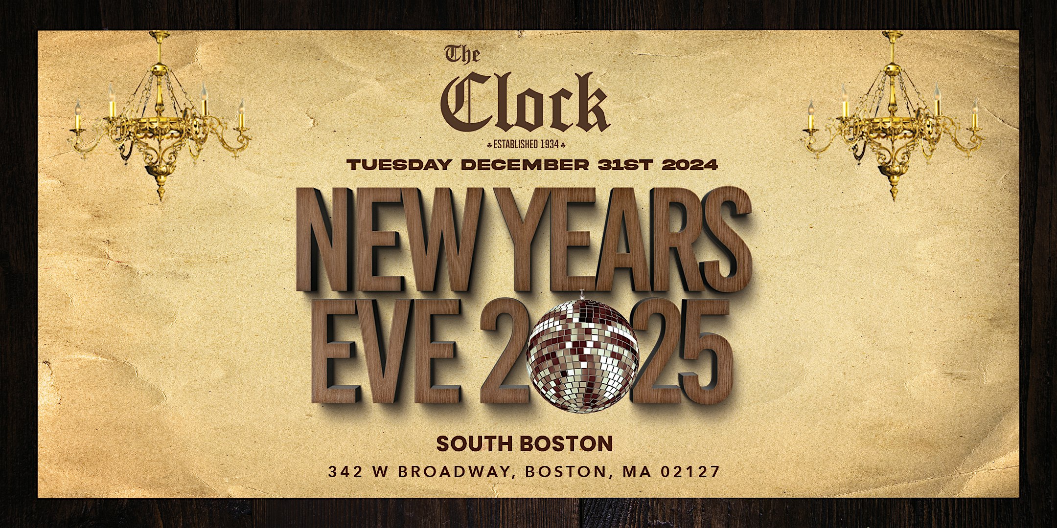 New Year’s Eve at The Clock – Boston, MA