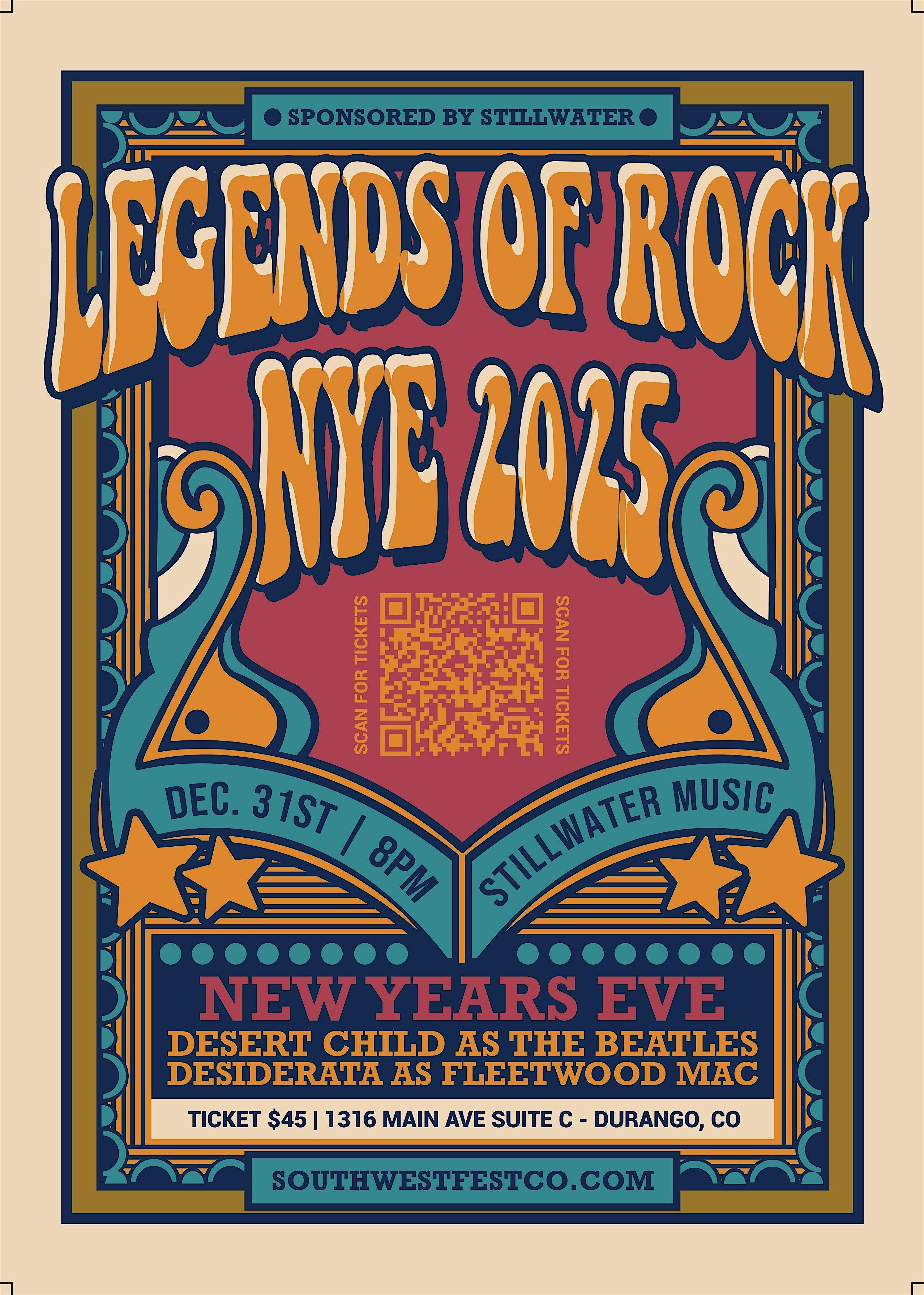 NYE 2025: Legends of Rock – Durango, CO