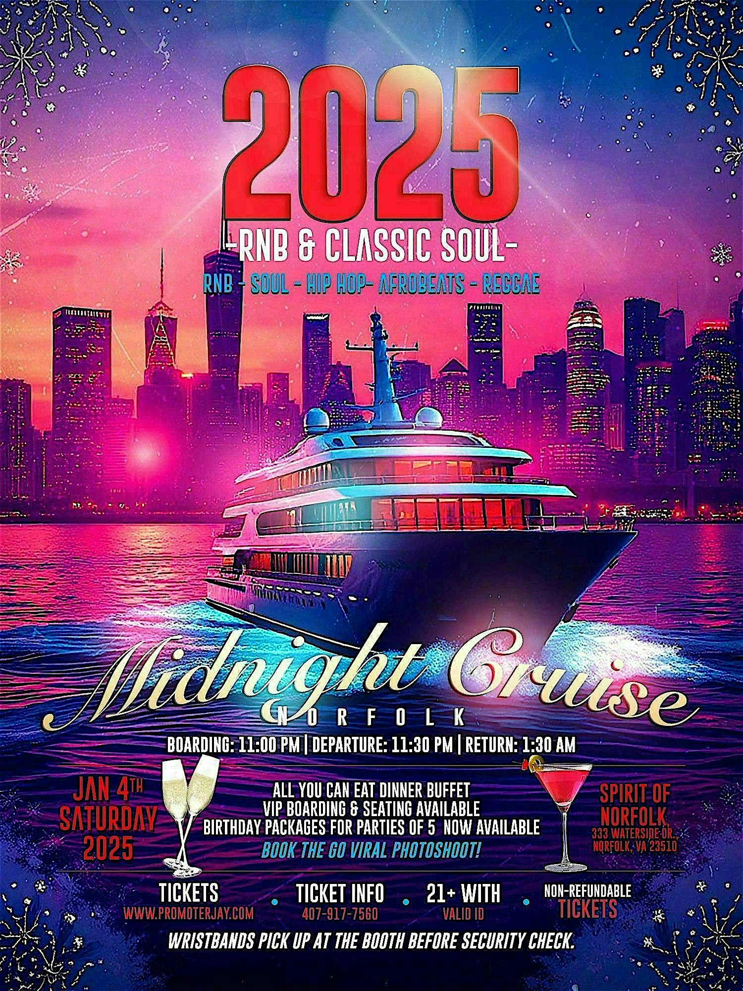 2025 New Years RnB & Classic Soul Midnight Cruise Norfolk – Norfolk, VA