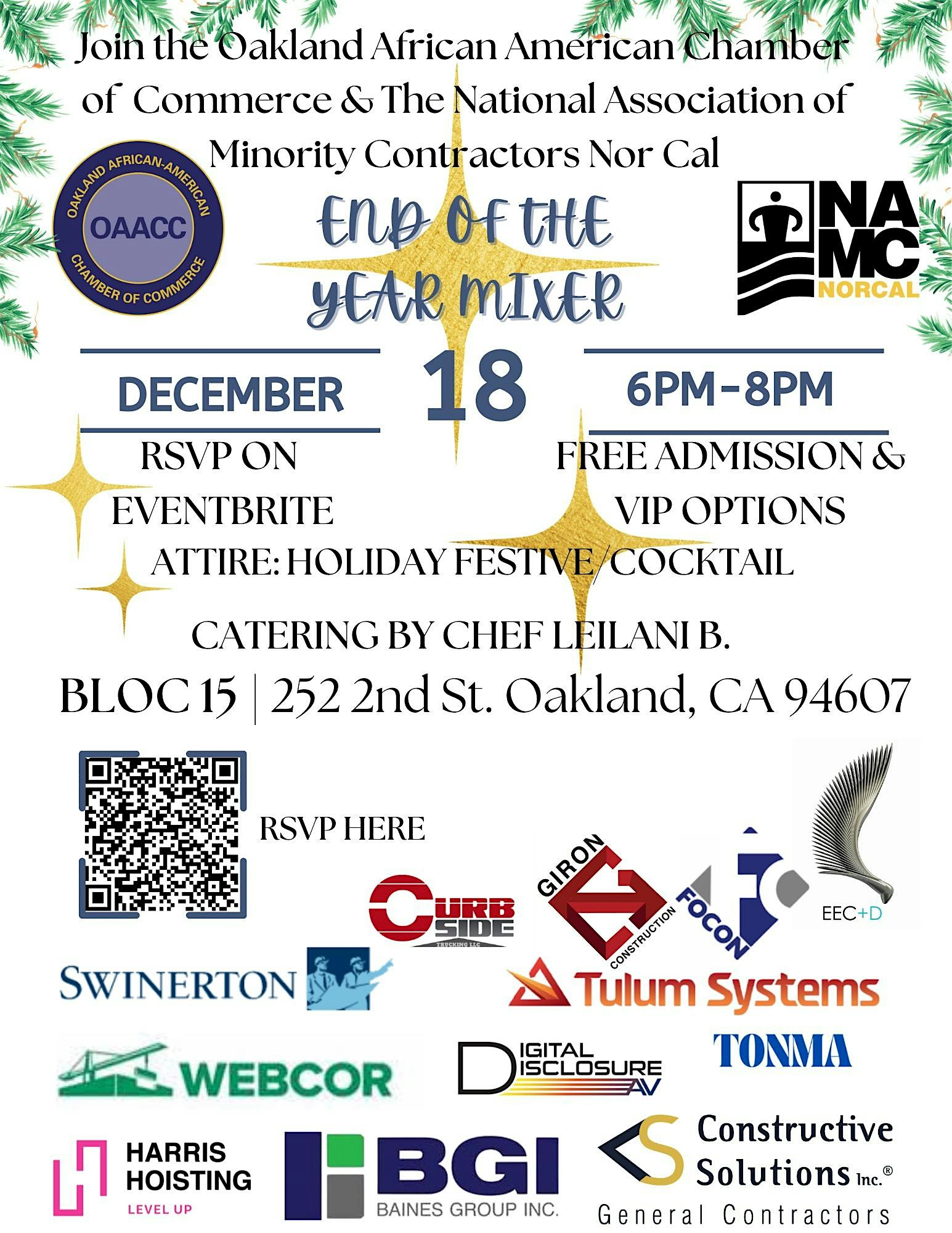 OAACC & NAMC Nor Cal Year End Mixer – Oakland, CA