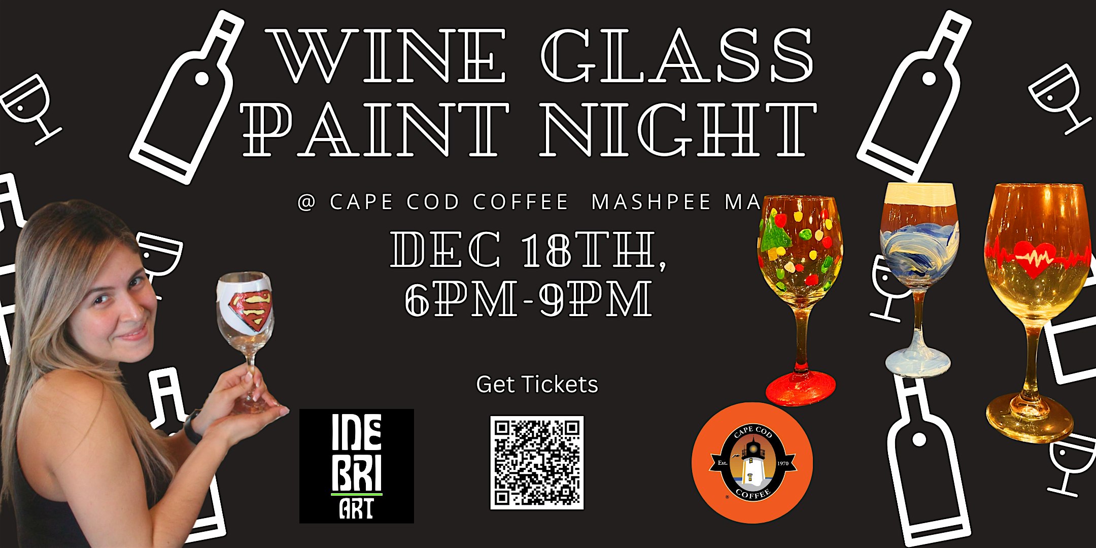 Wine Glass Painting at Cape Cod Coffeee (Mashpee) – Mashpee, MA