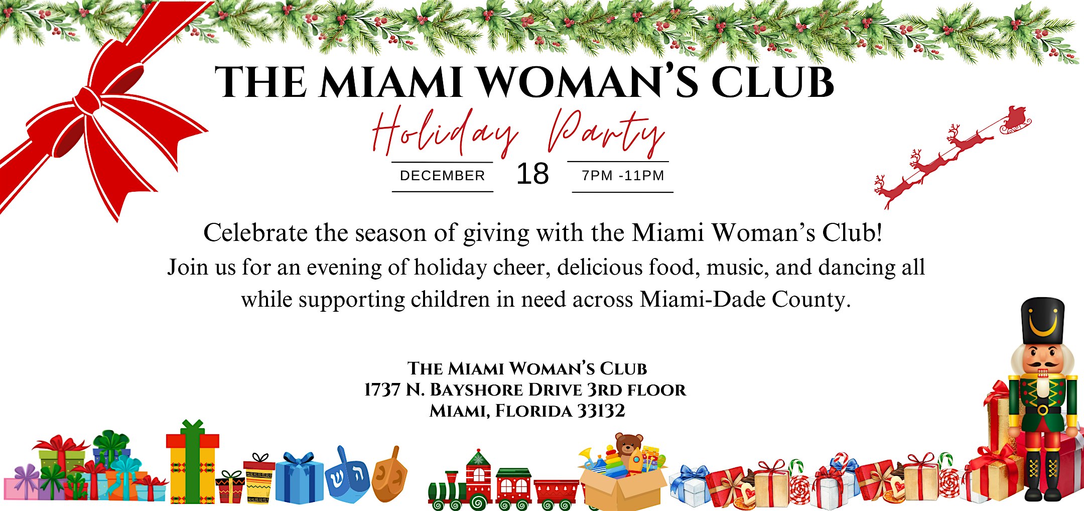 The Miami Woman’s Club Holiday Party and Toy Drive – Miami, FL