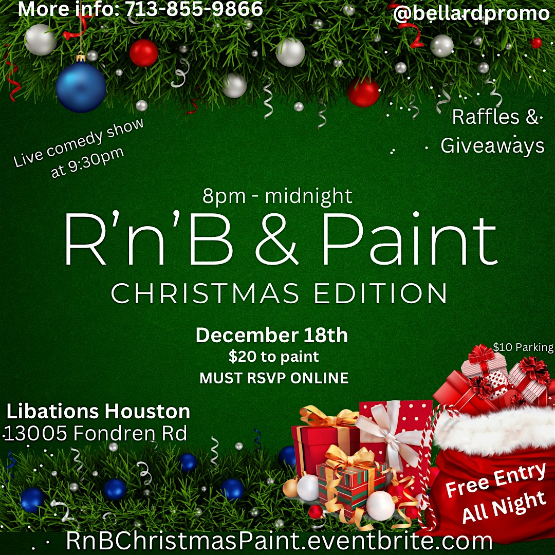 R&B and Paint Christmas Edition – Houston, TX