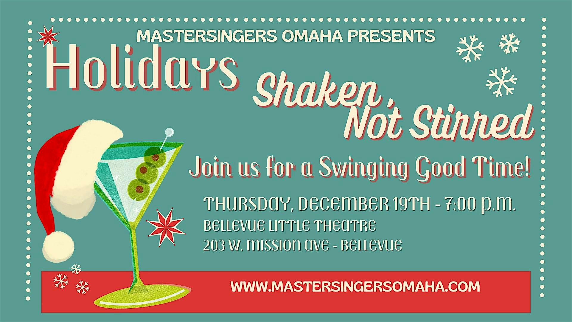 Jazz to the World 14: Holidays Shaken, Not Stirred – Bellevue, NE