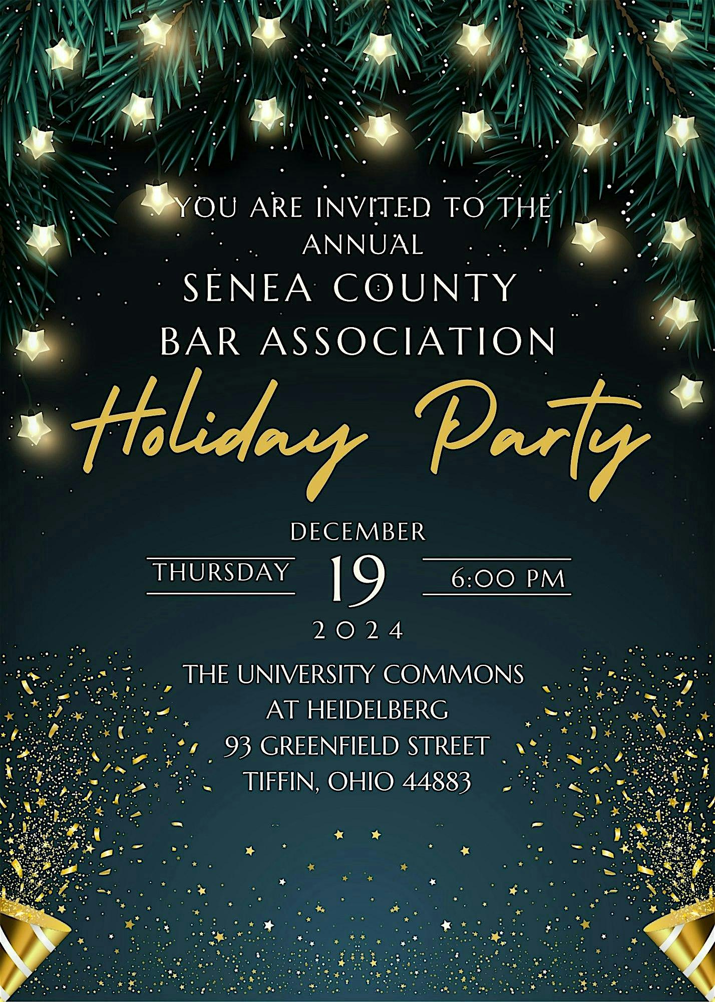 Seneca County Bar Association Annual Holiday Party – Tiffin, OH