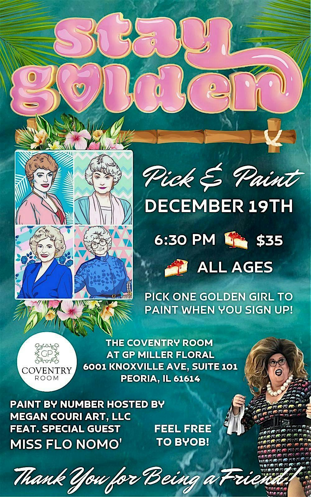 Stay Golden: Paint by Number Golden Girls Holiday Event – Peoria, IL