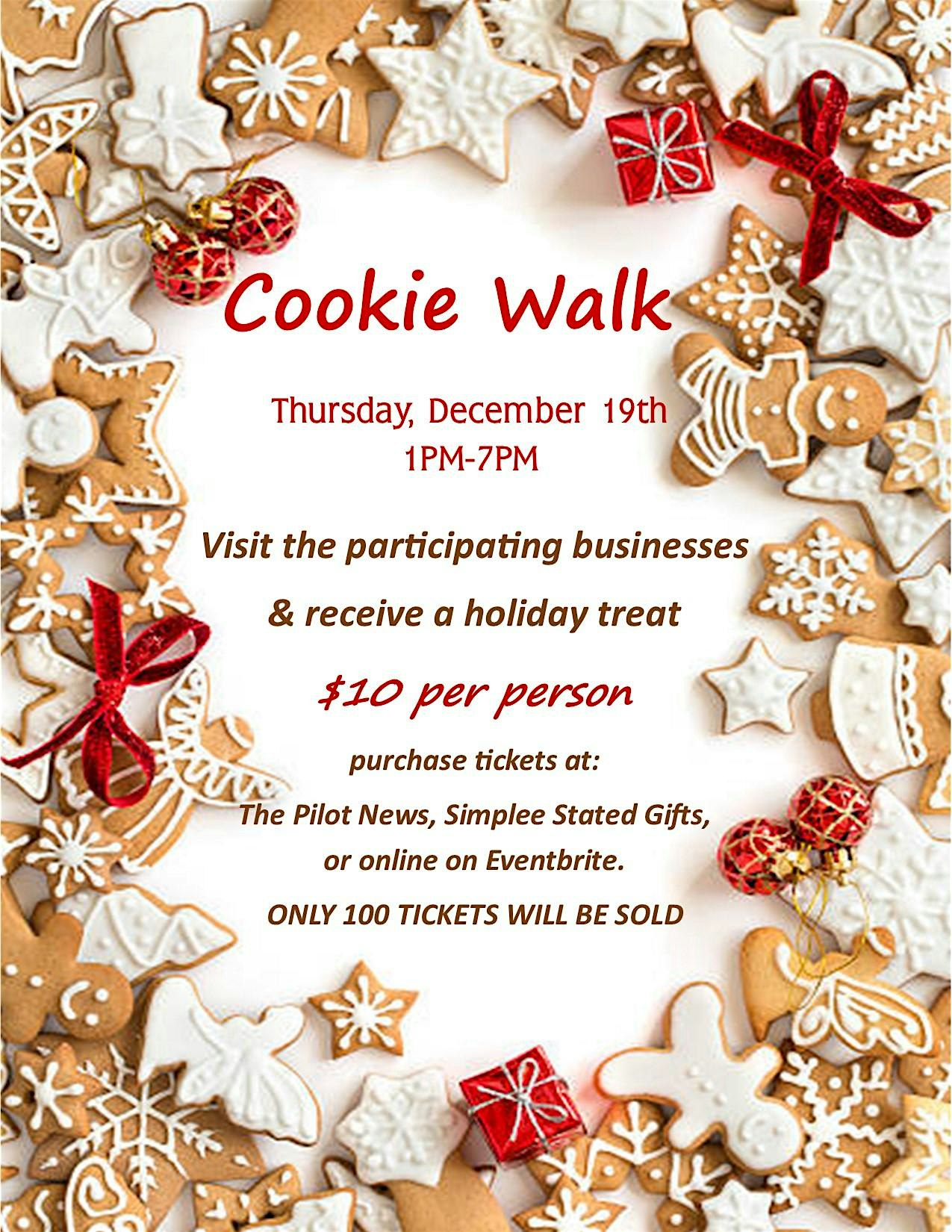 Cookie Walk and Holiday Shopping – Plymouth, IN