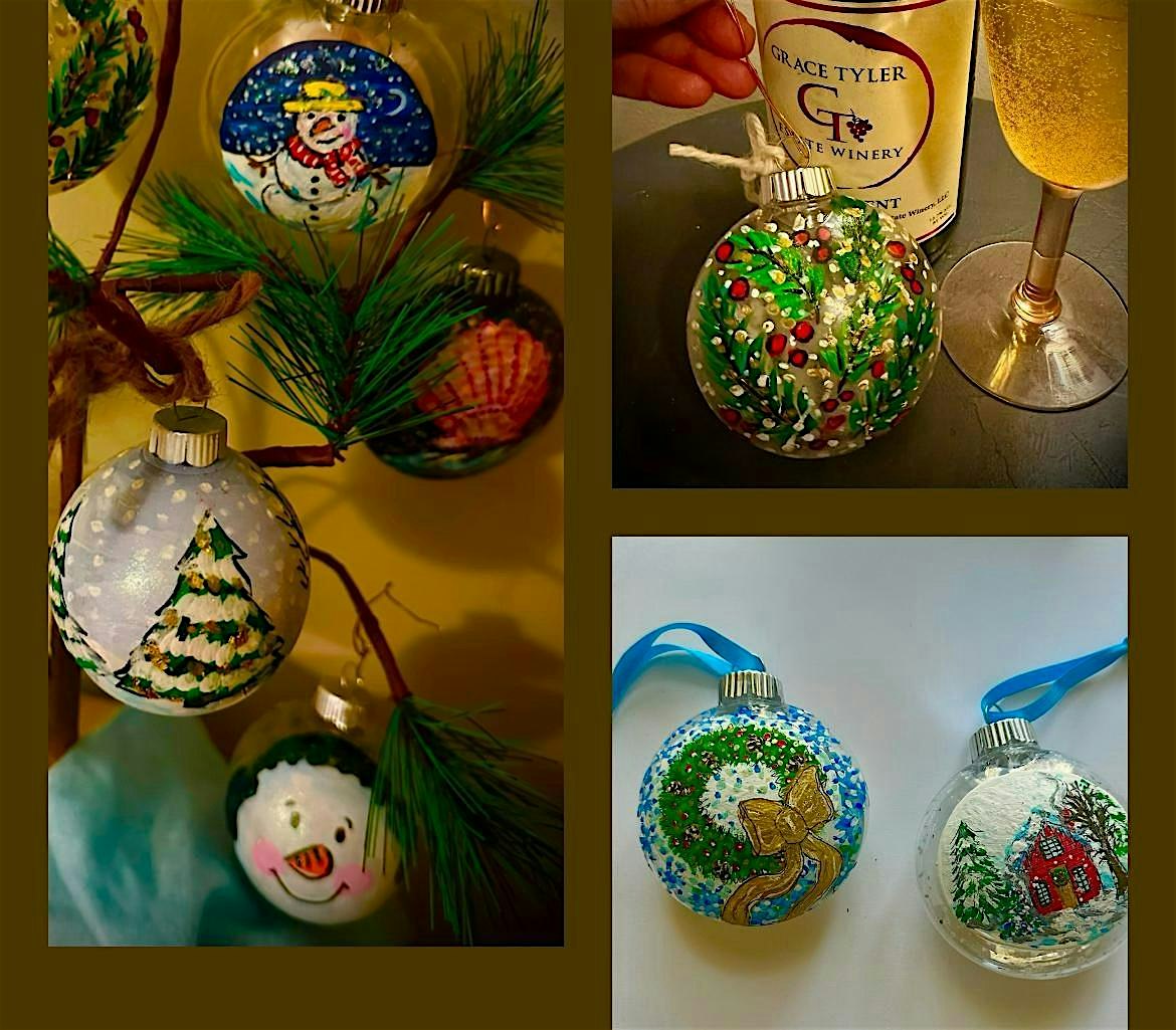 Winter Wine and Design Ornament Painting12/19/24 530pm*Tickets Required* – Constantia, NY