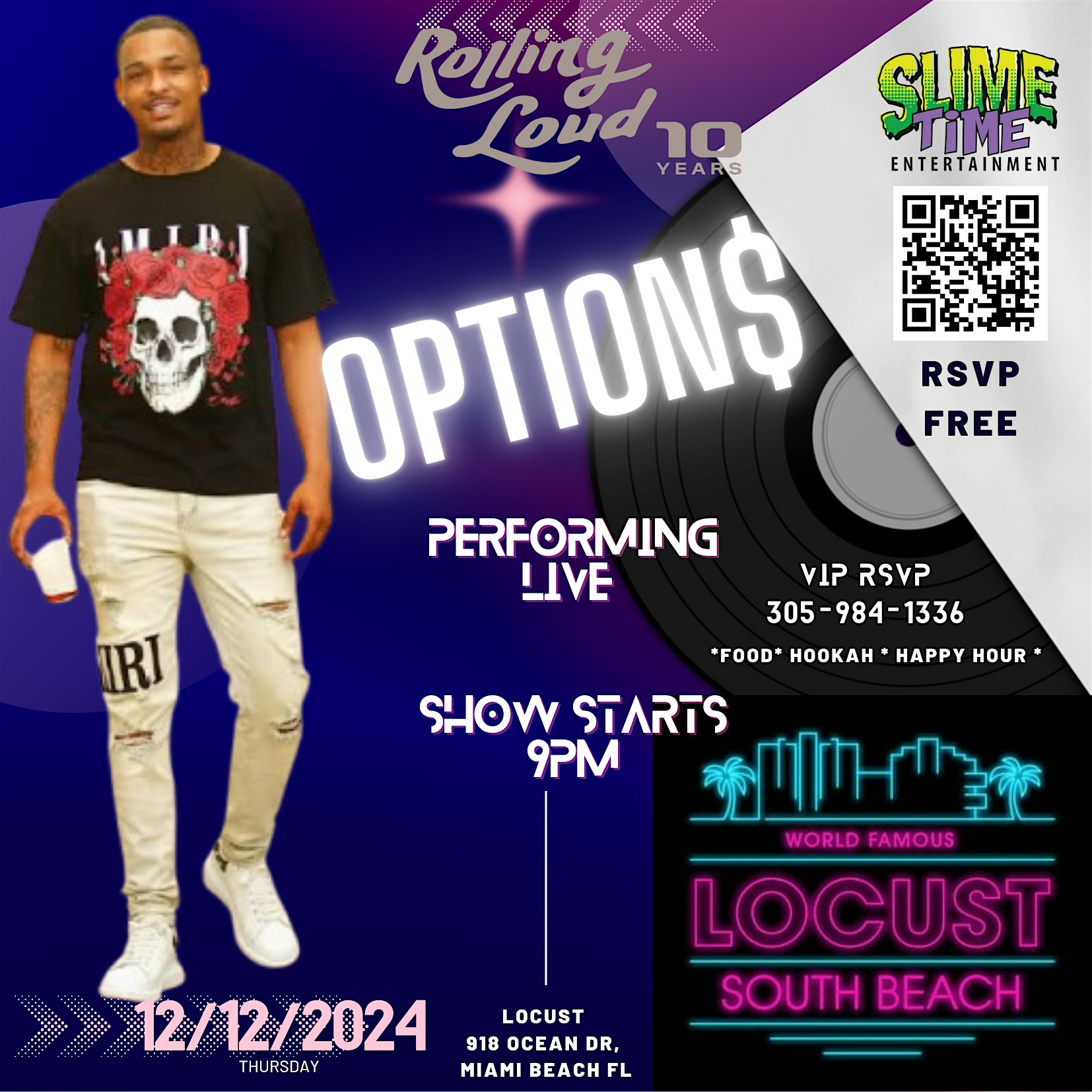 OPTION$ LIVE*ROLLING LOUD PARTY* @ THE LOCUST South Beach – Miami Beach, FL