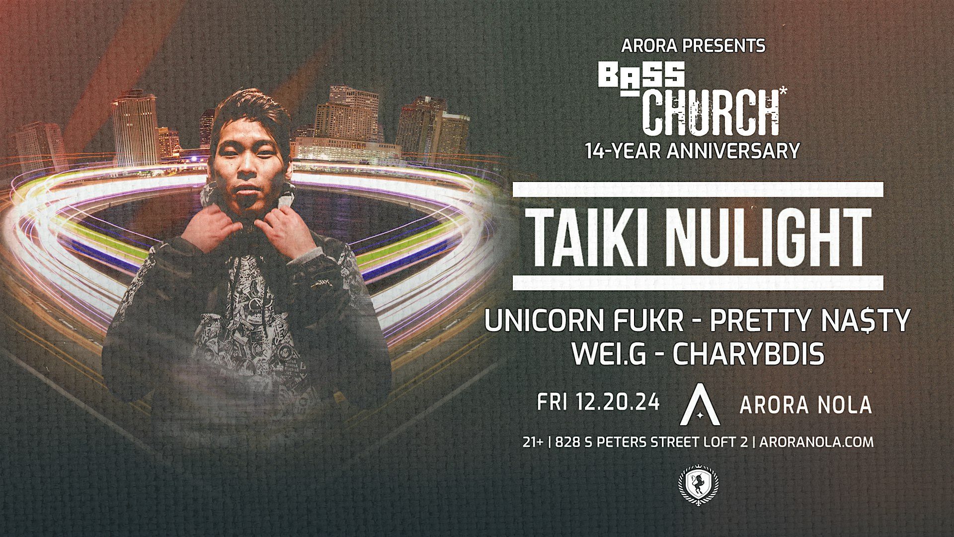 BASS CHURCH* 14-Year Anniversary ft. Taiki Nulight – New Orleans, LA