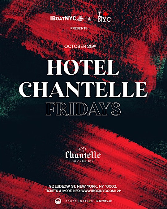 Fridays at Hotel Chantelle – Hip-Hop & R&B Rooftop Party NYC – New York, NY