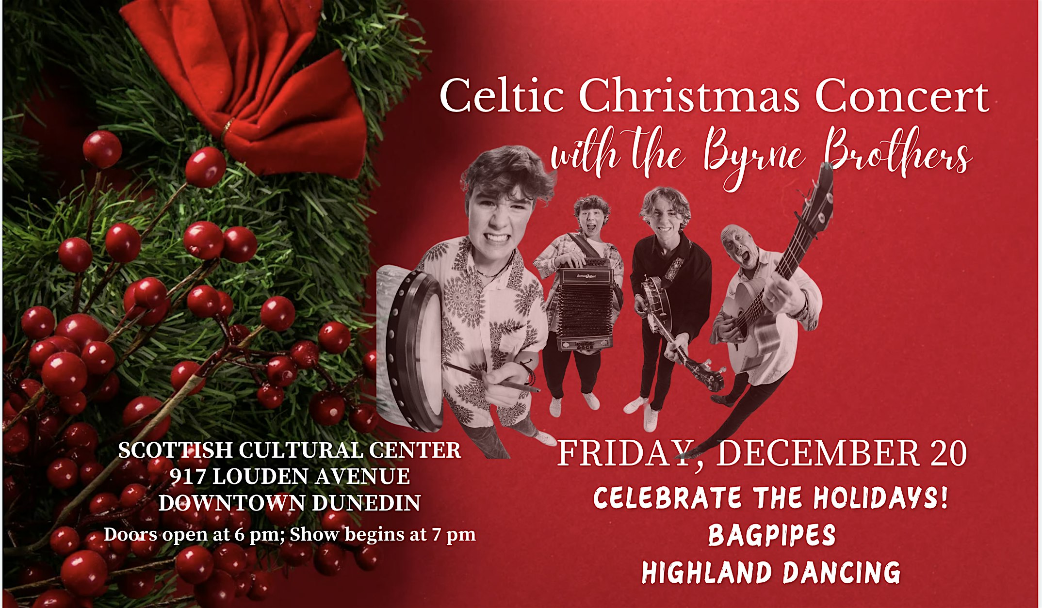 Celtic Christmas Concert with The Byrne Brothers – Dunedin, FL