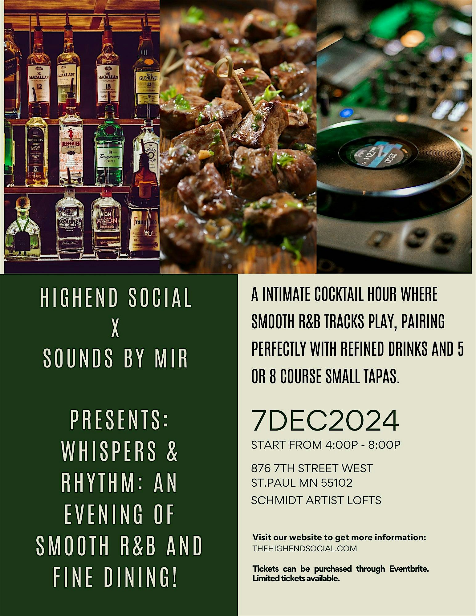 HighEnd Social x Sounds By Mir PRESENTS: Whispers & Rhythm – Saint Paul, MN