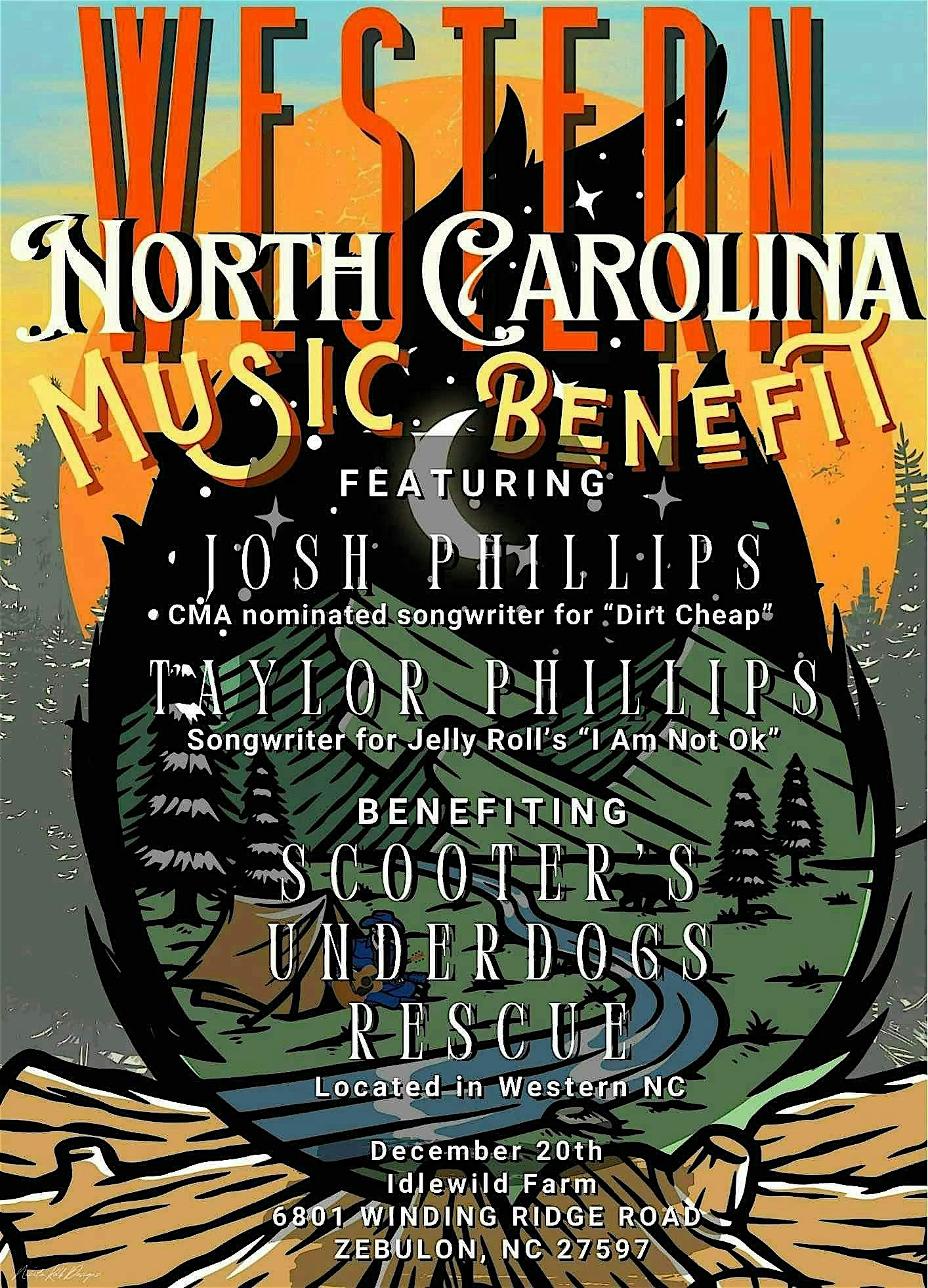 Western North Carolina Music Benefit – Zebulon, NC