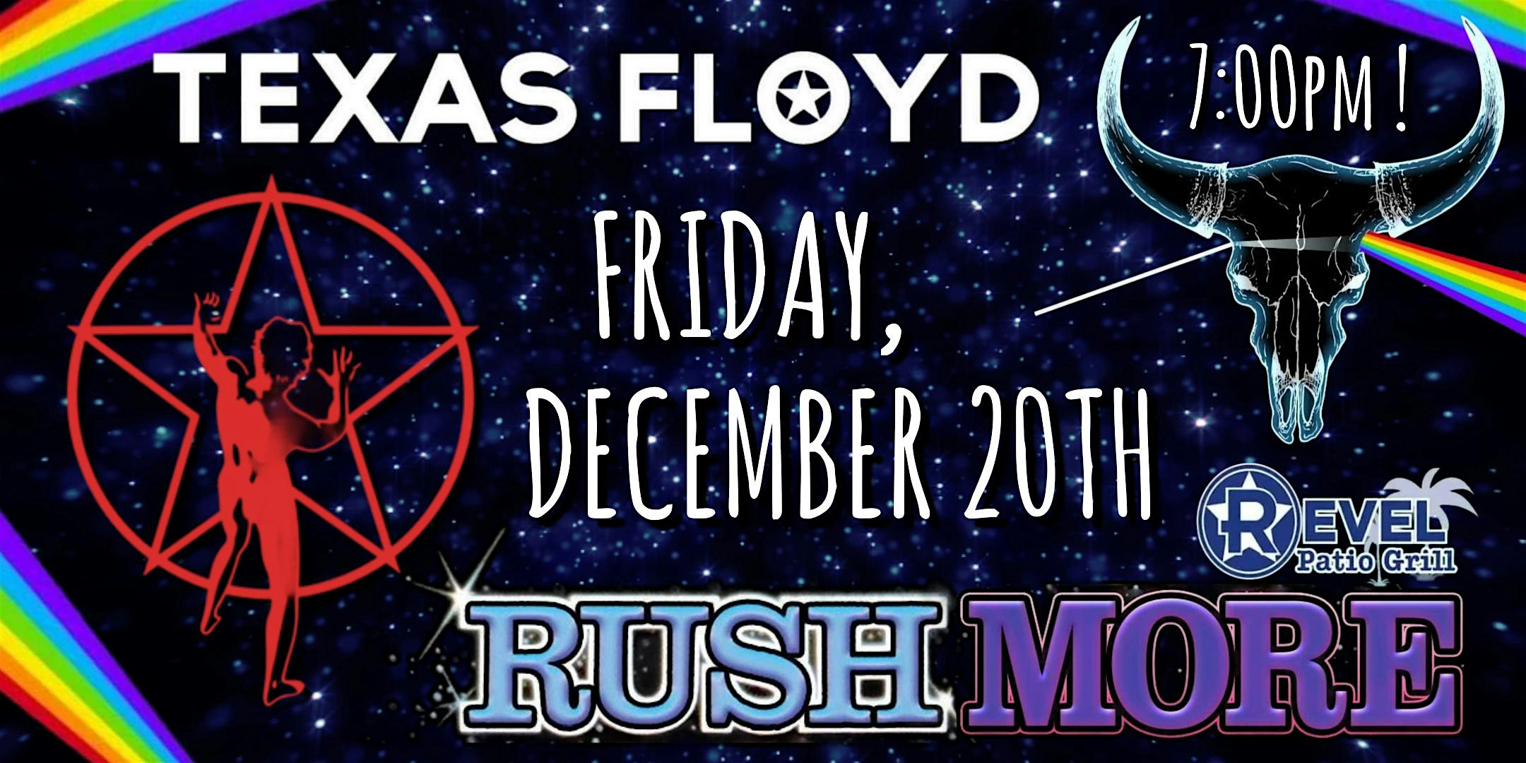 Texas Floyd – Pink Floyd Tribute & Rush MORE – RUSH Tribute at The Revel! – Frisco, TX