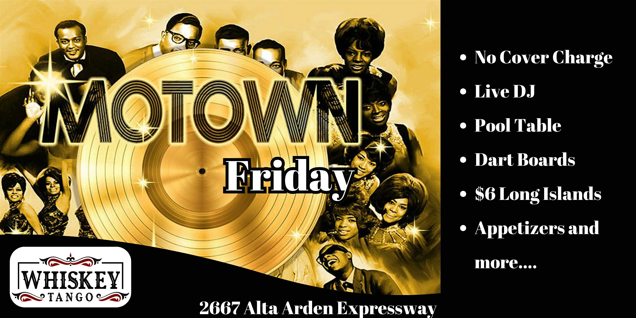 Friday Night Motown at Whiskey Tango! – Sacramento, CA