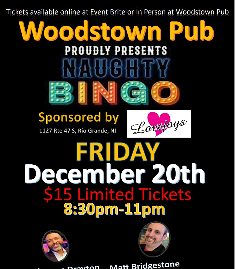 NAUGHTY BINGO – Woodstown, NJ