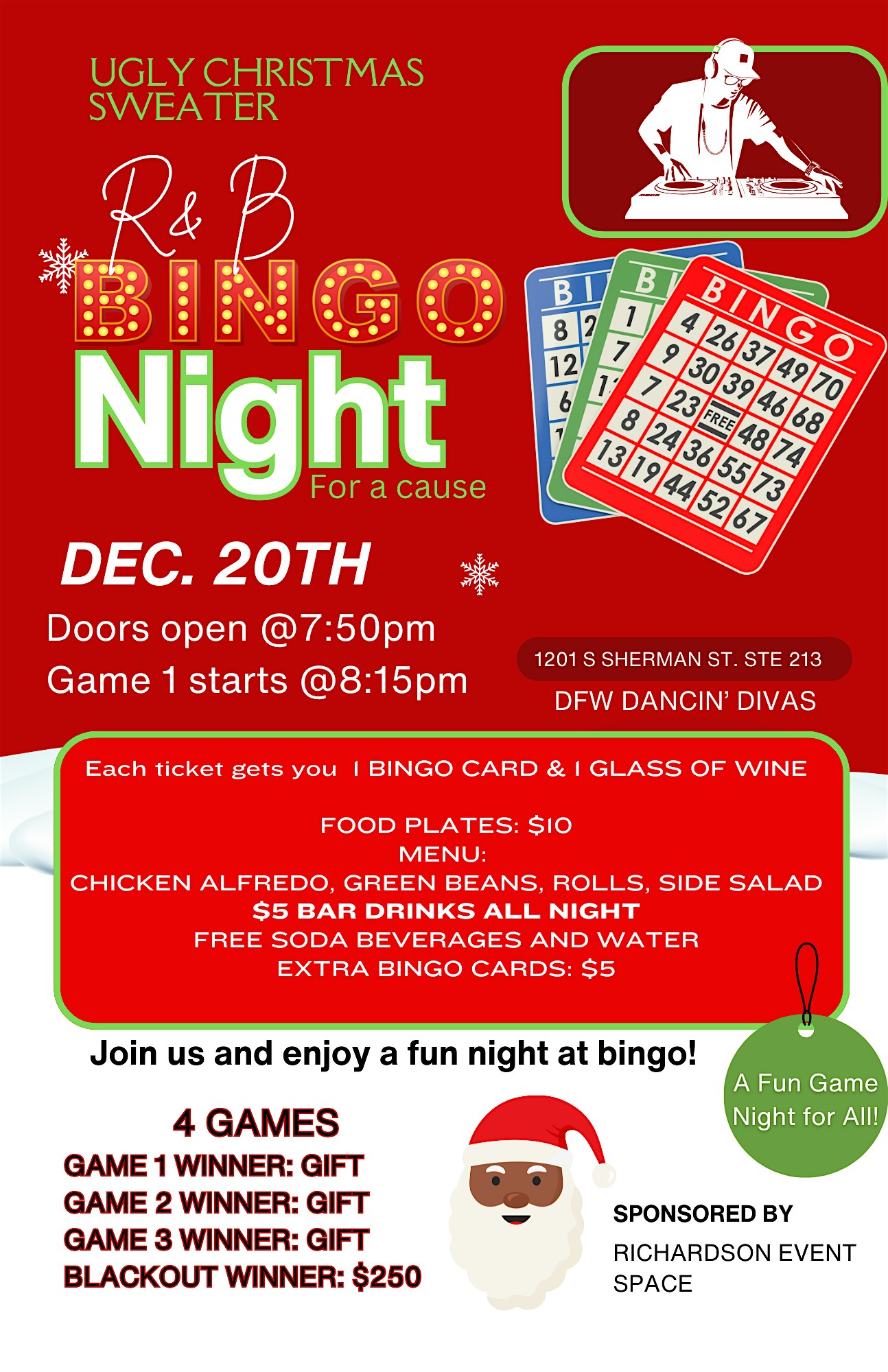 R&B BINGO NIGHT! UGLY SWEATER EDITION – Richardson, TX