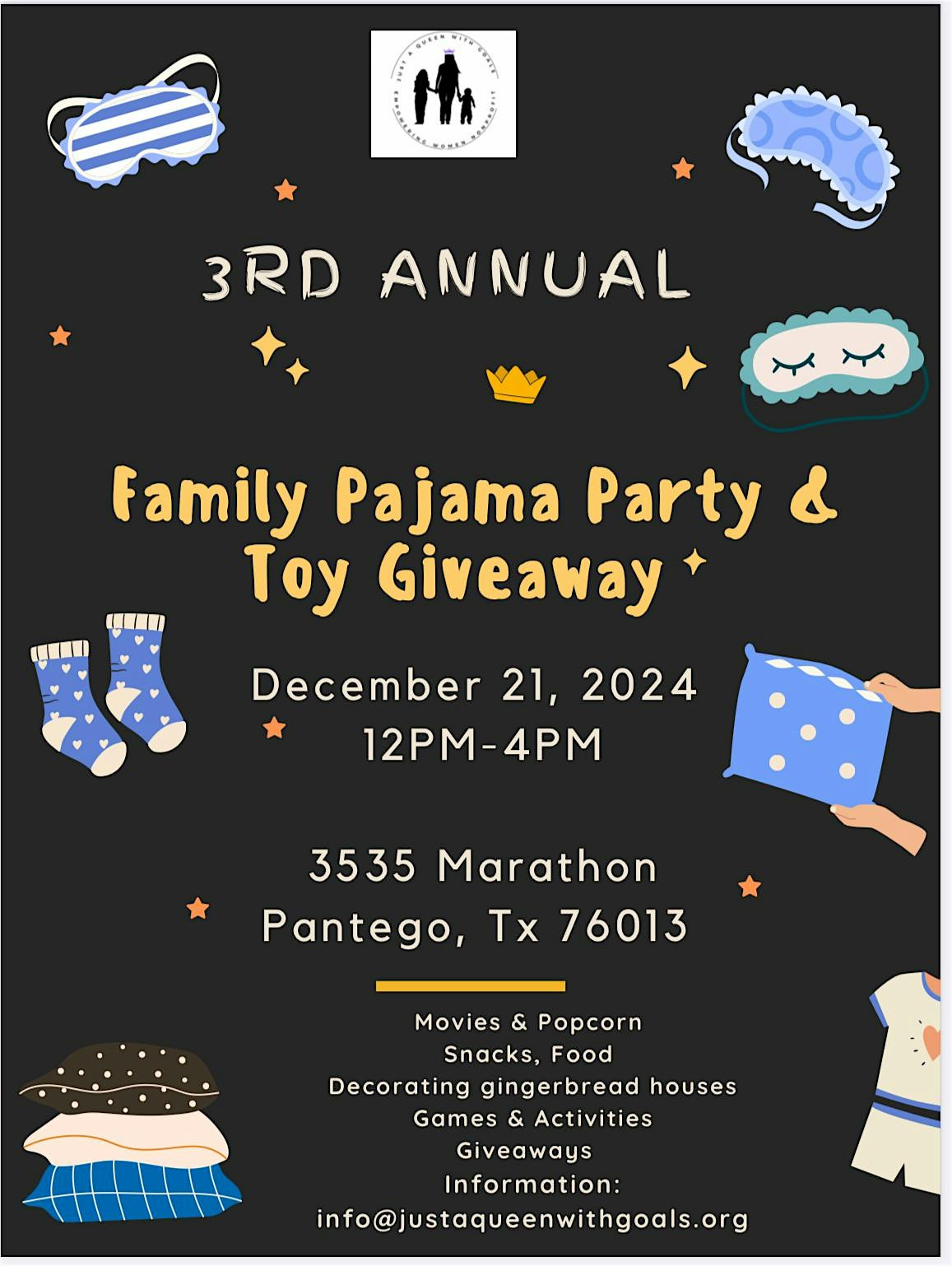 Family Pajama Party & Toy Giveaway – Pantego, TX